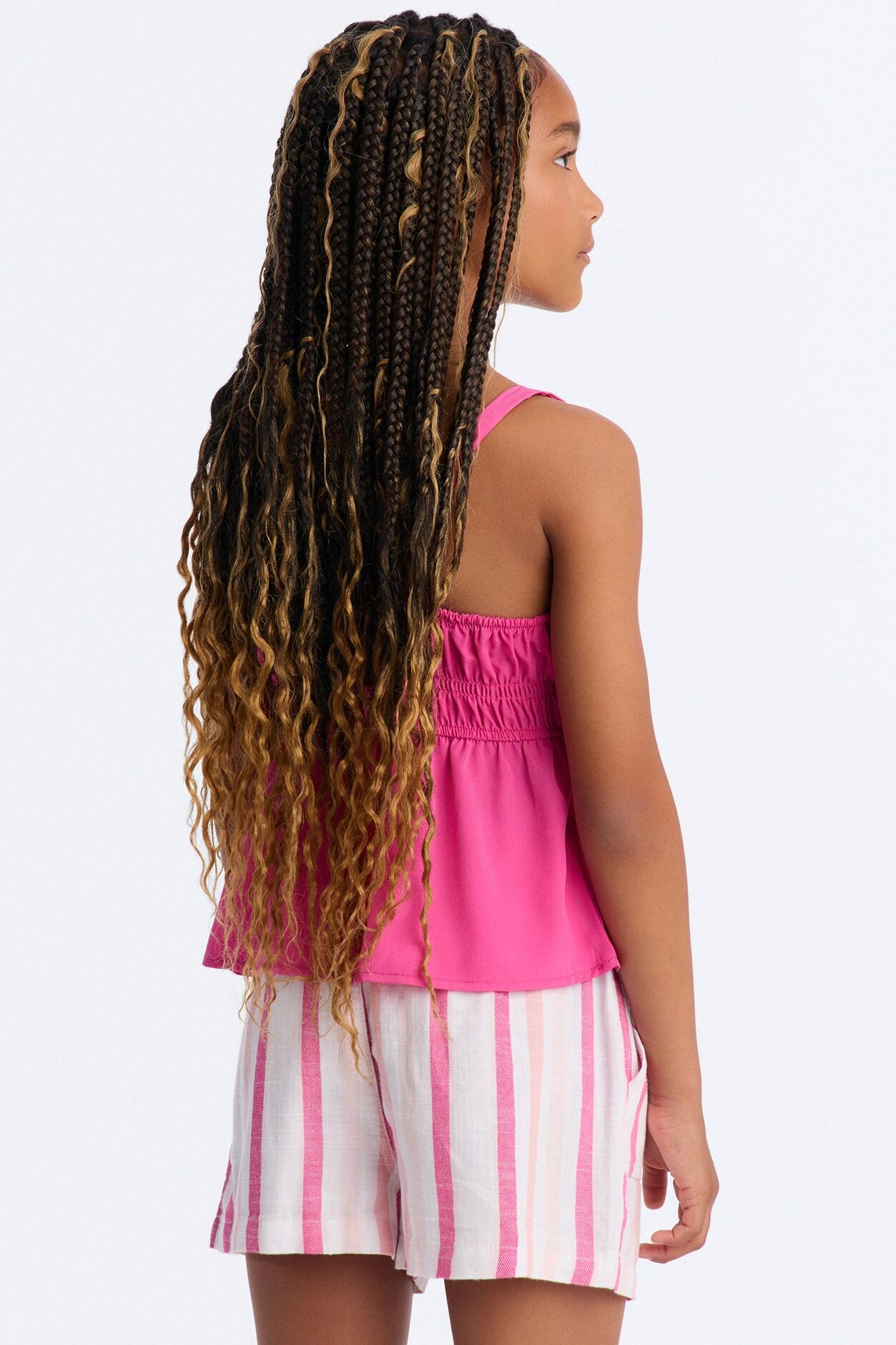 Mini Brighter Days Short Set - Fuchsia/combo