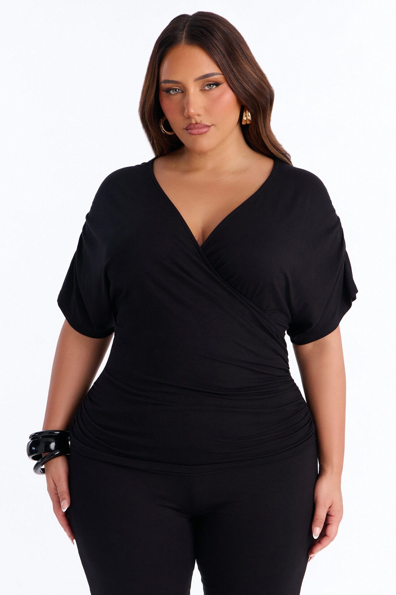Carrie Cinched Capri Set - Black