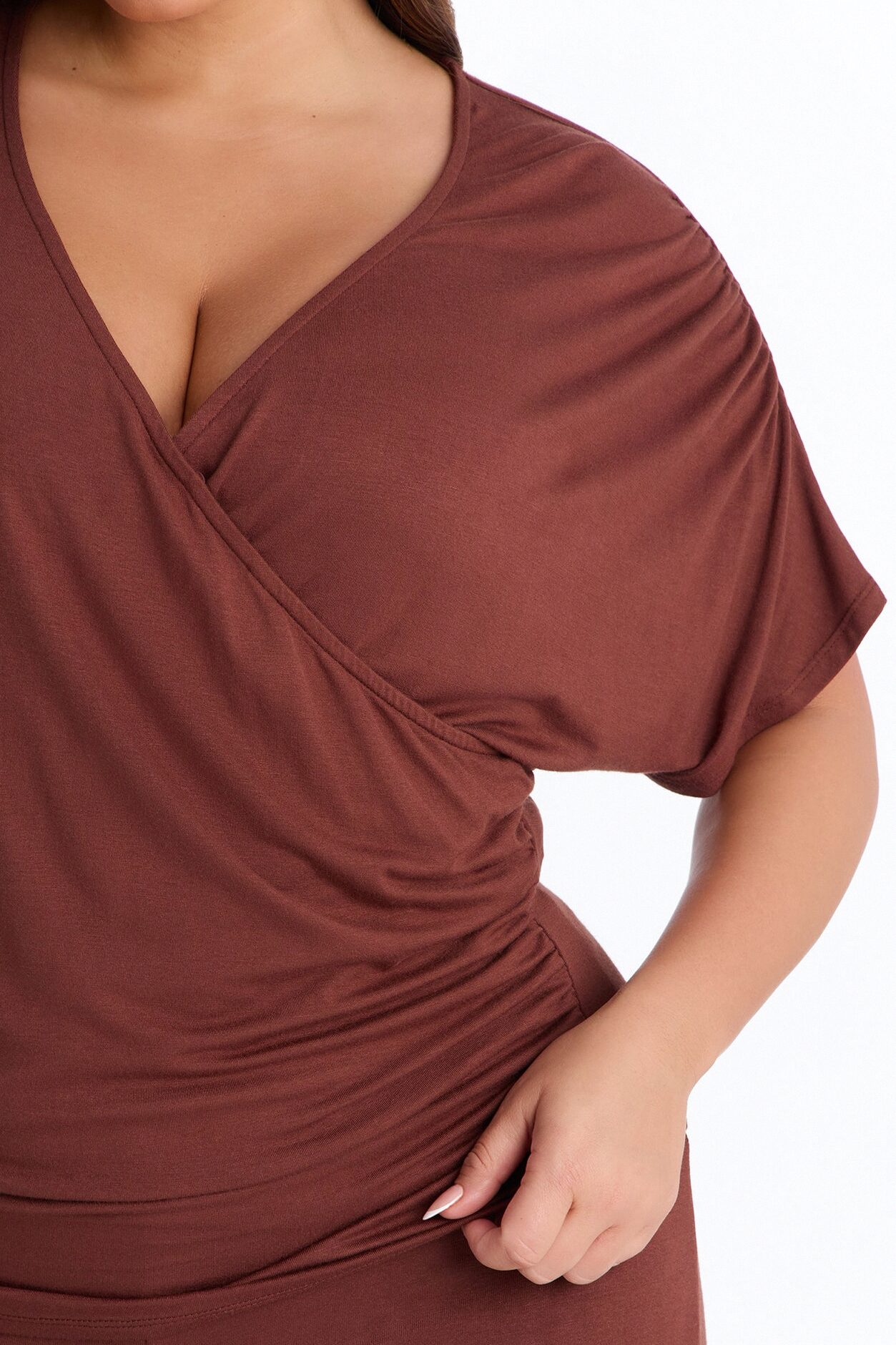 Carrie Cinched Capri Set - Brown