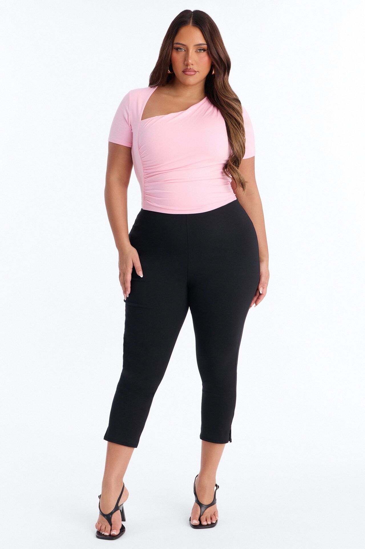 Lost Your Chance Short Sleeve Ruched Top - Pink