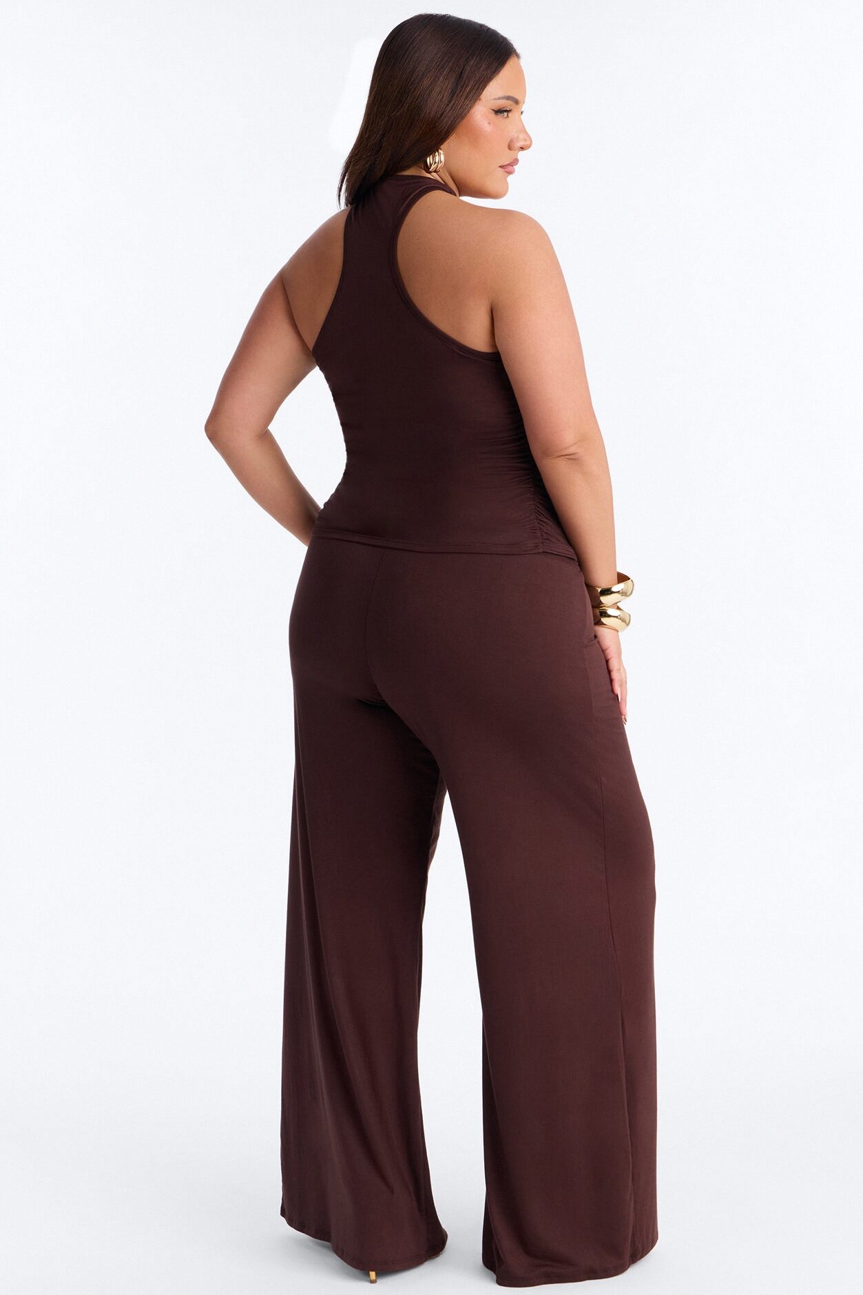 Haven Keyhole Pant Set - Chocolate