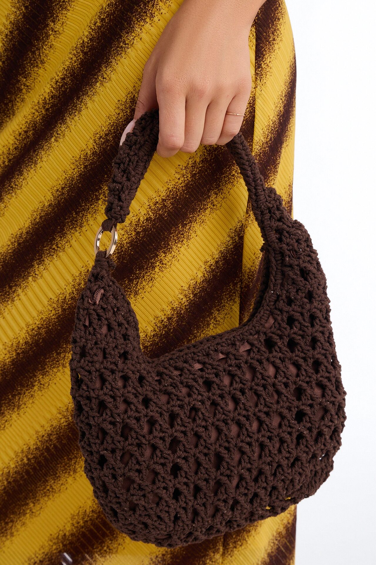 Costa Brava Crochet Bag - Brown
