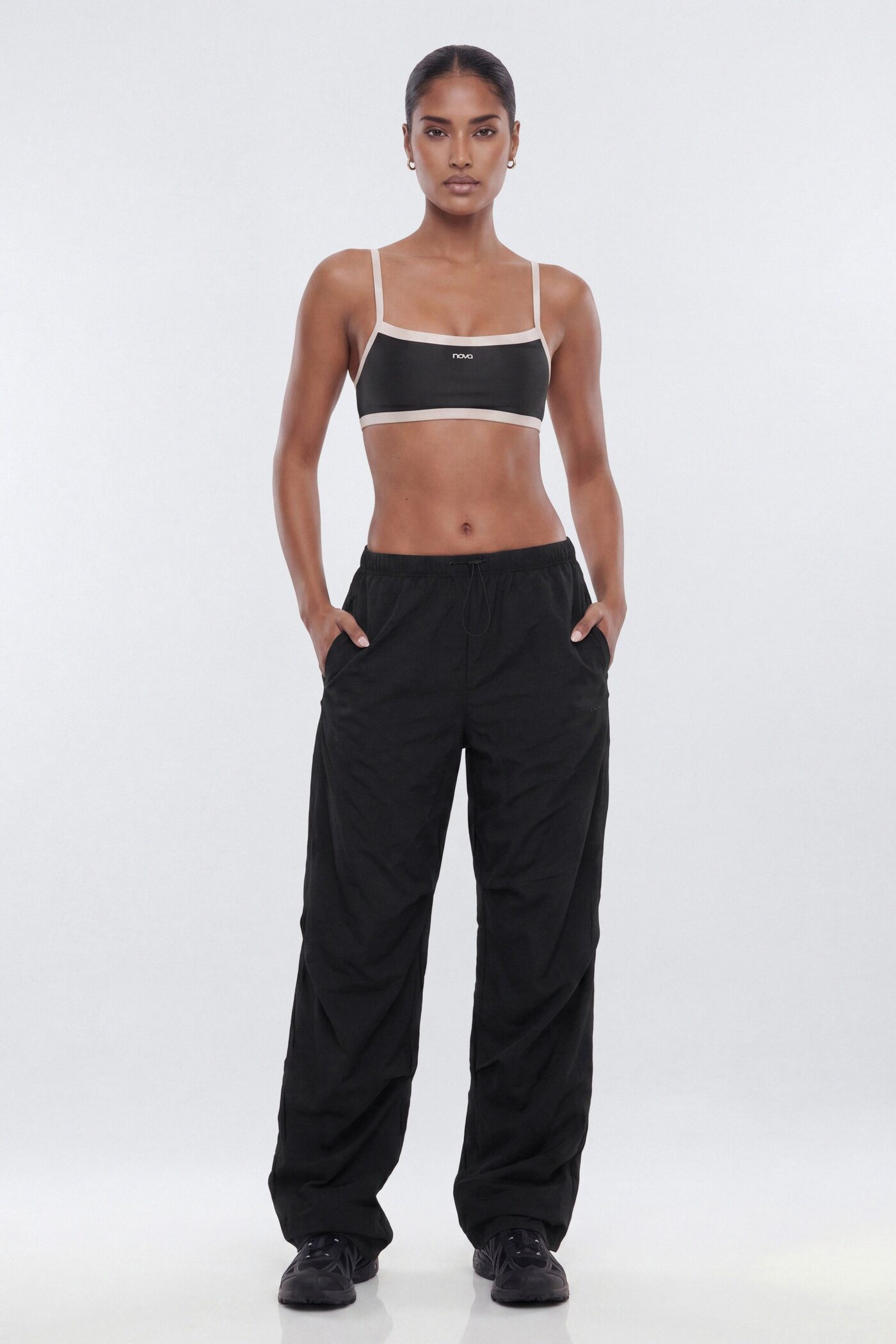 CoreNylon Ruched Adjustable Pants - Black