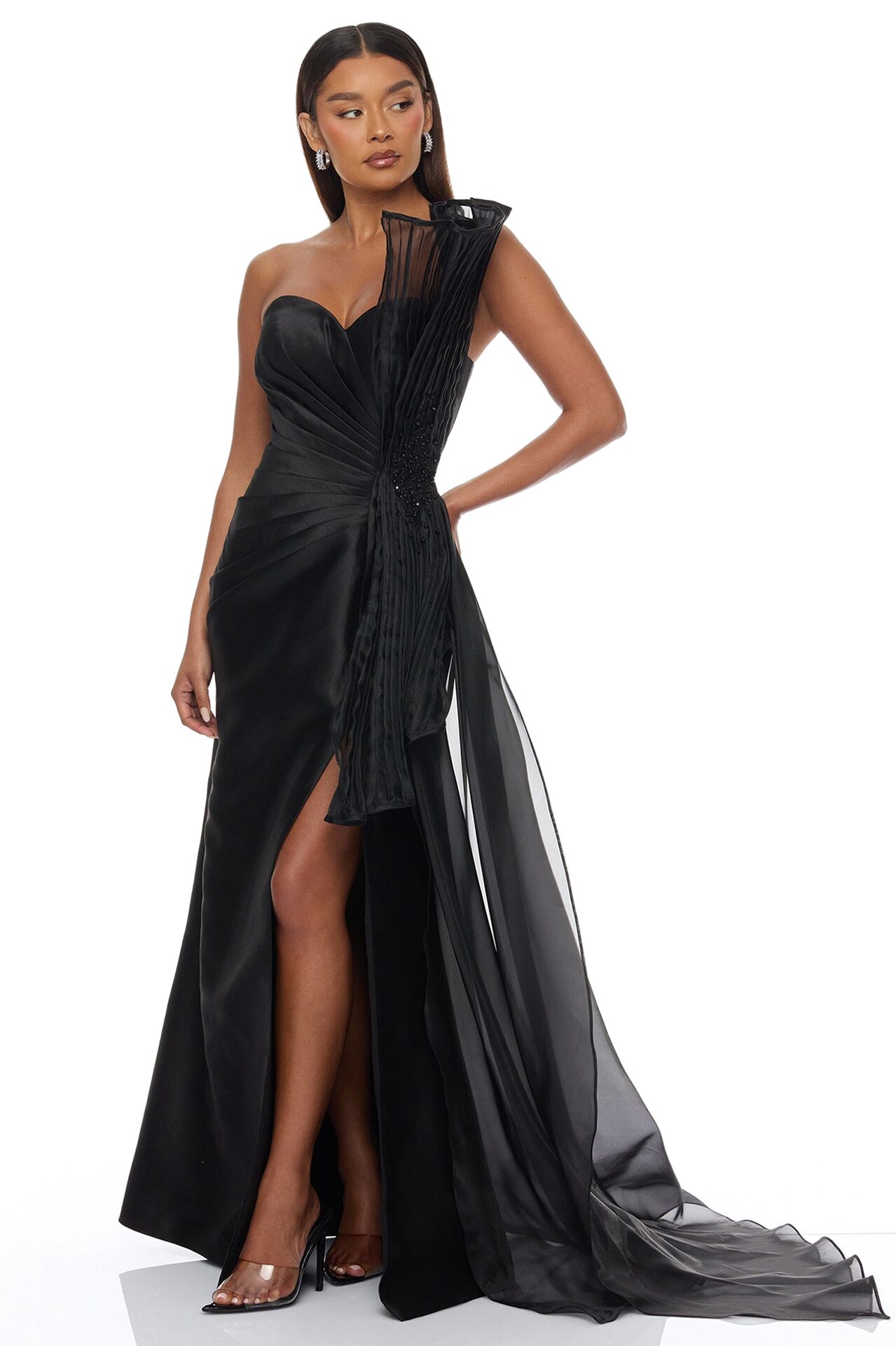 Meant To Be Satin Gown - Black