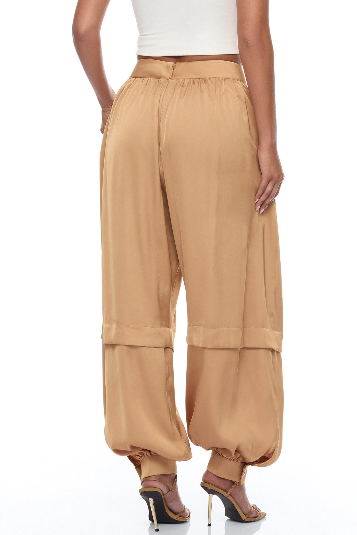 Cathryn Satin Balloon Pant - Gold