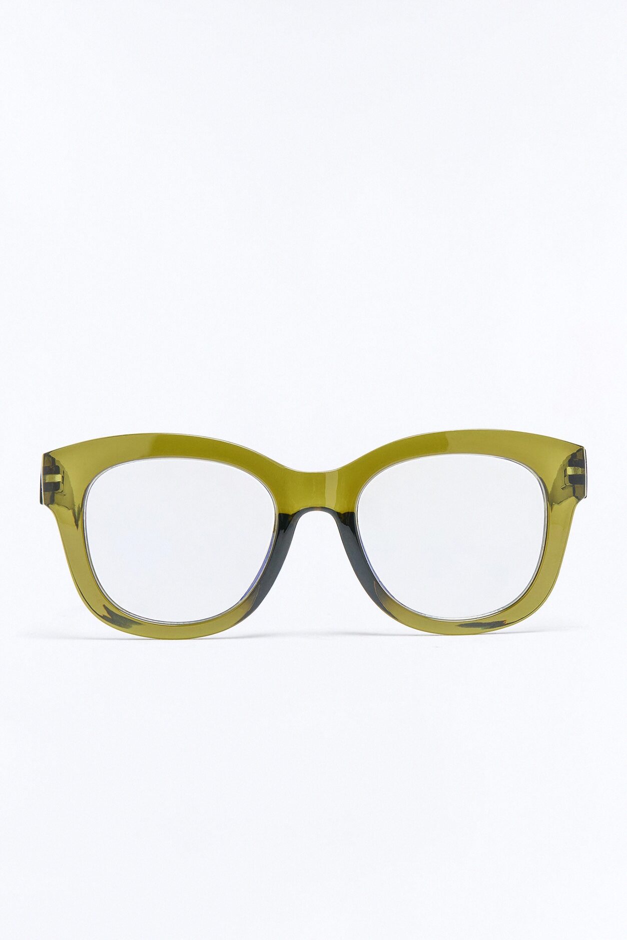 Screen Chic Square Blue Light Glasses - Olive