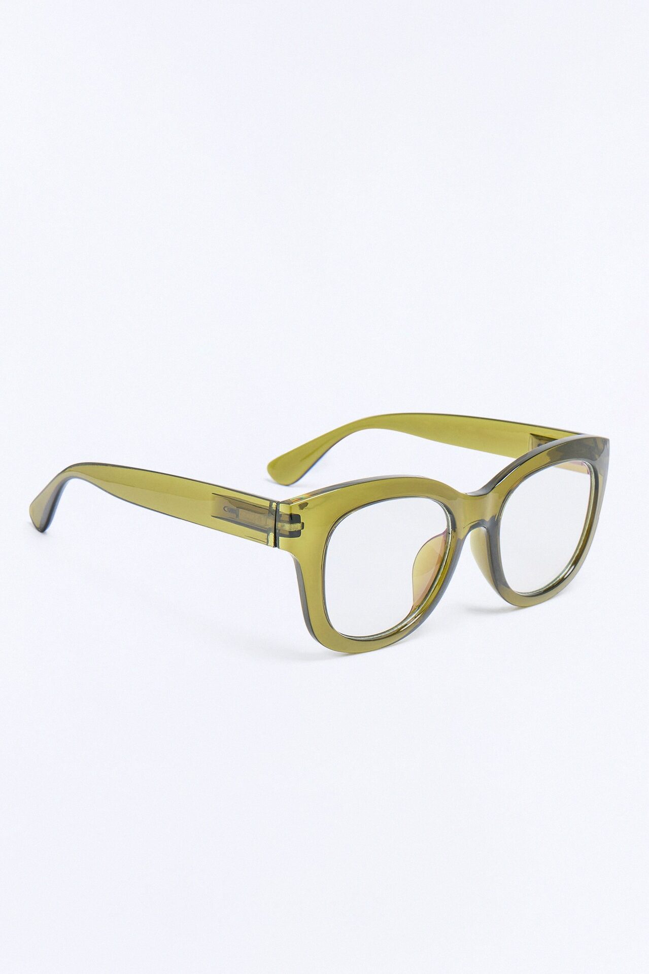 Screen Chic Square Blue Light Glasses - Olive