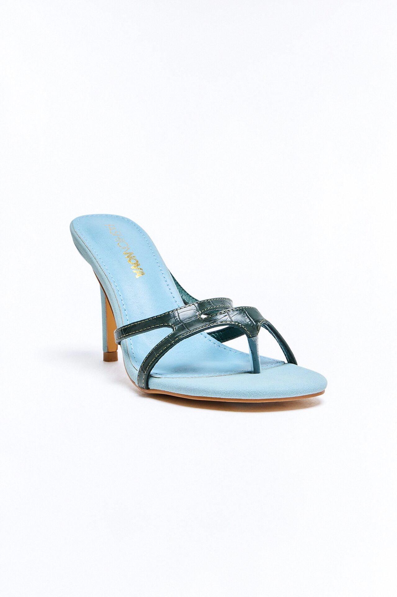 Never Complicate Stiletto Thong Heels - LightBlue