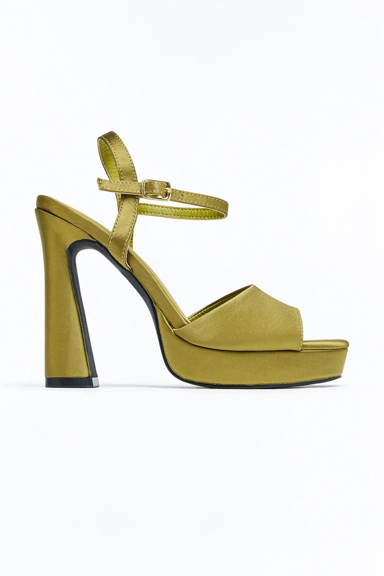 Landra Suede Platform Heels - Green