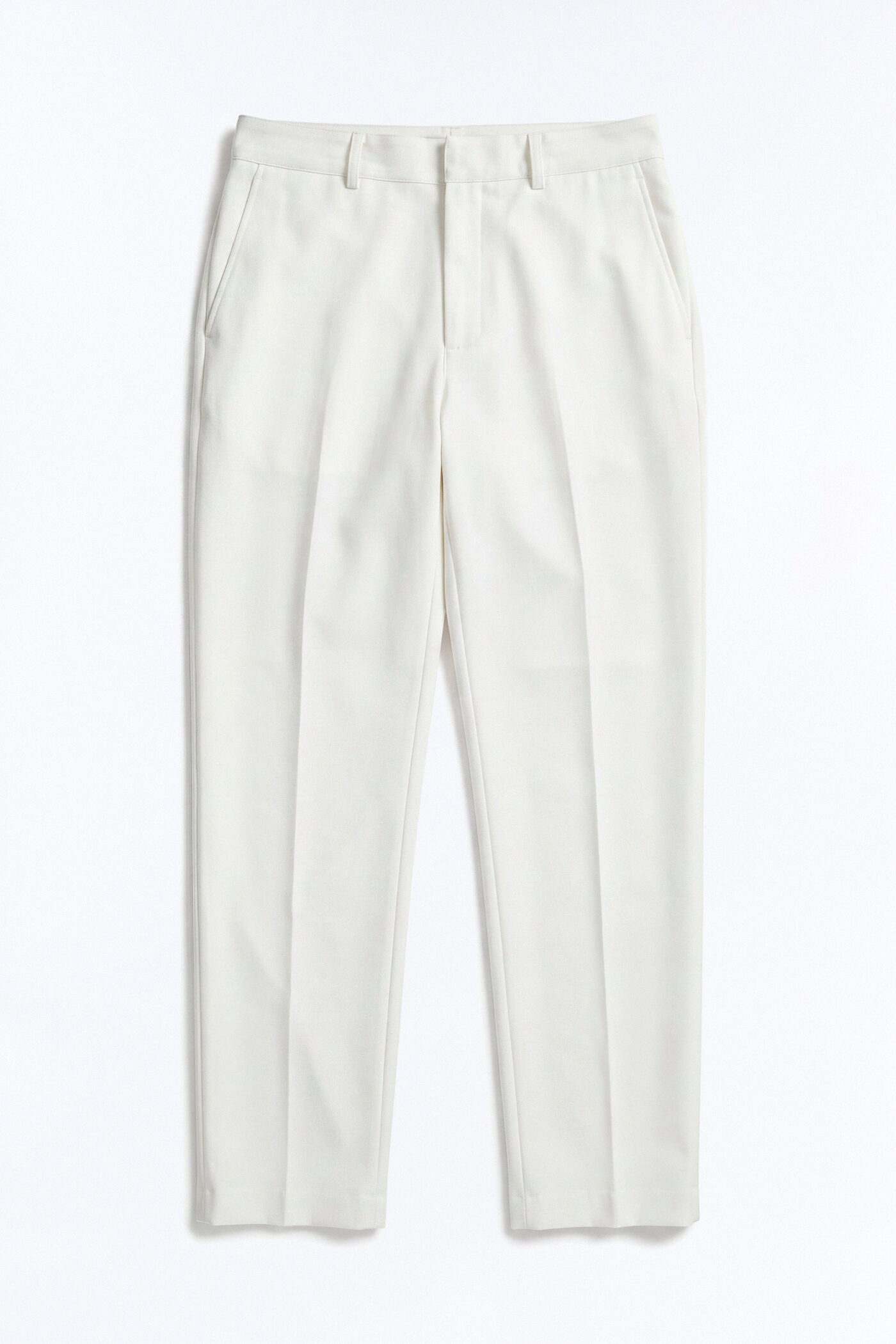 Modern Essential Relaxed Straight Hybrid Waist Trouser - Off White