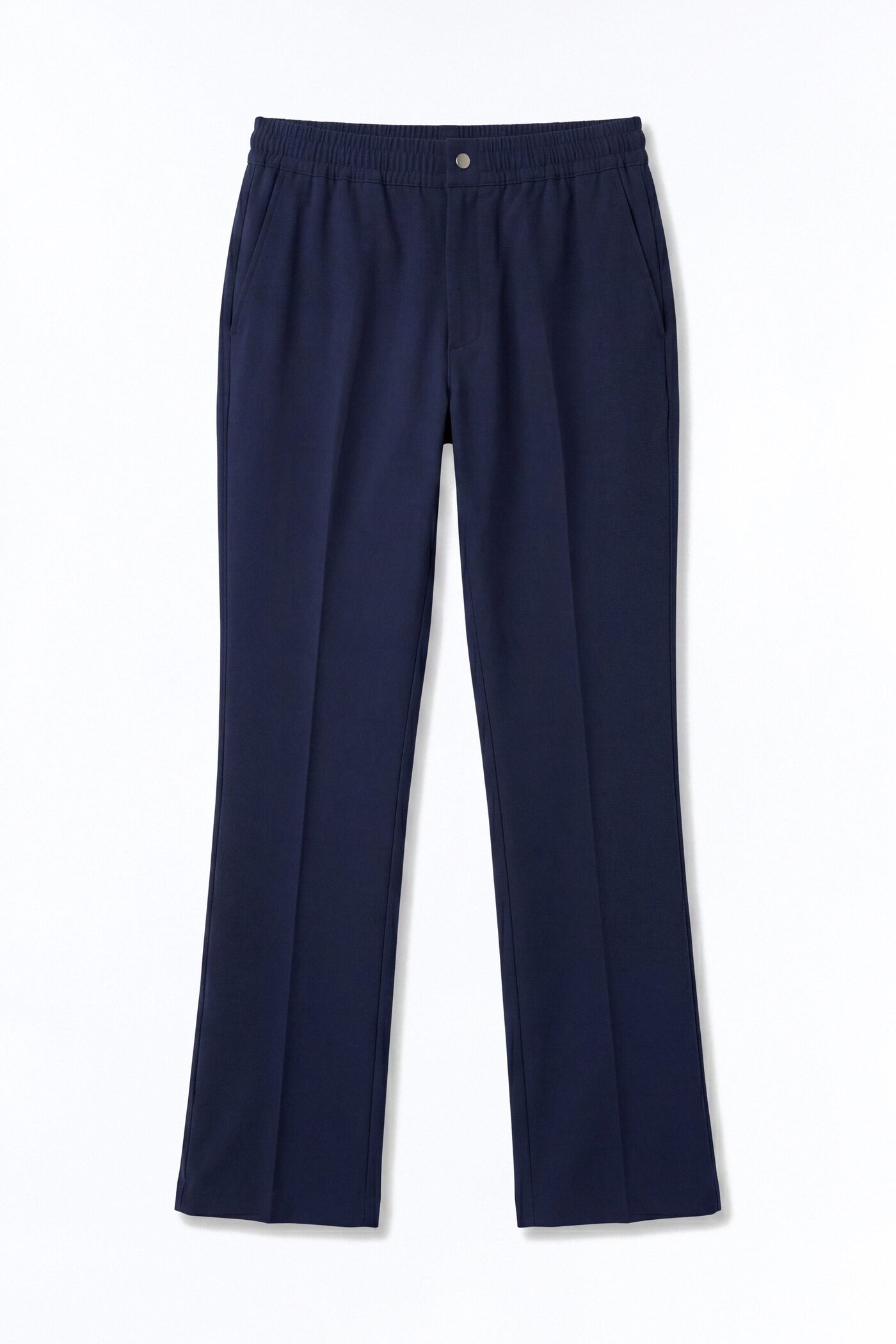 Modern Essential Slim Flare Slit Trouser - Navy
