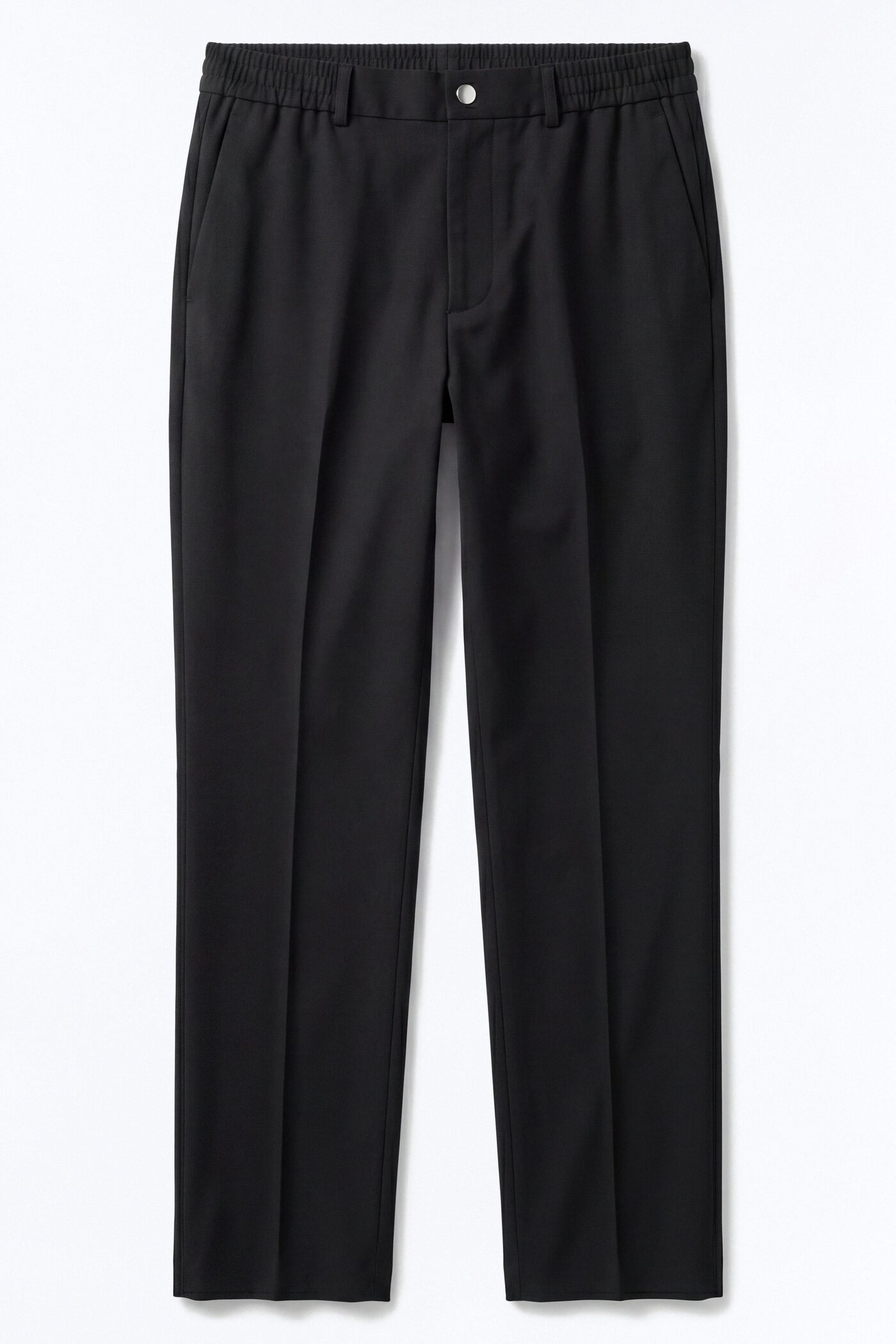 Modern Essential Slim Flare Slit Trouser - Black