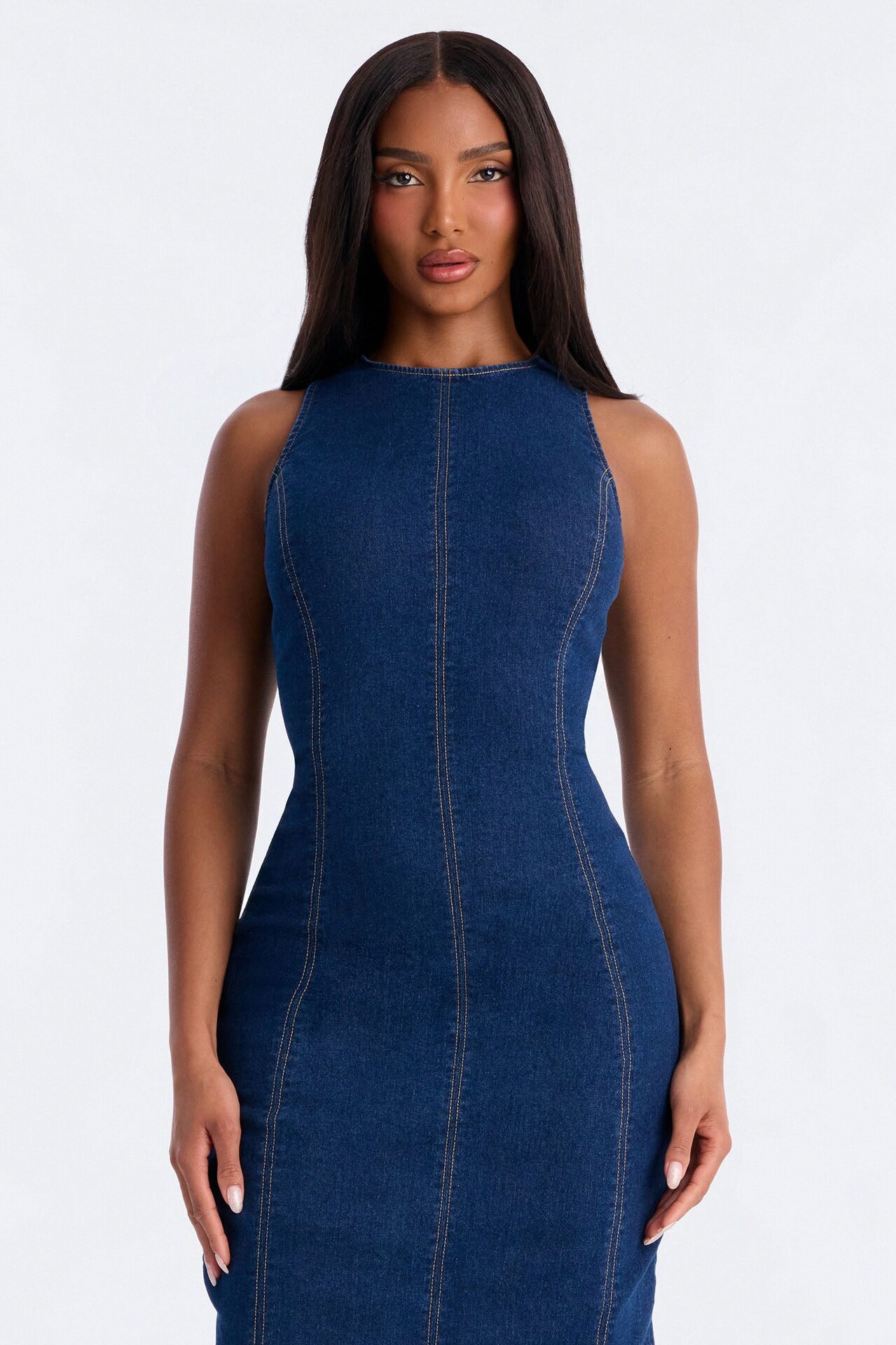 Countryside Denim Maxi Dress - Dark Wash