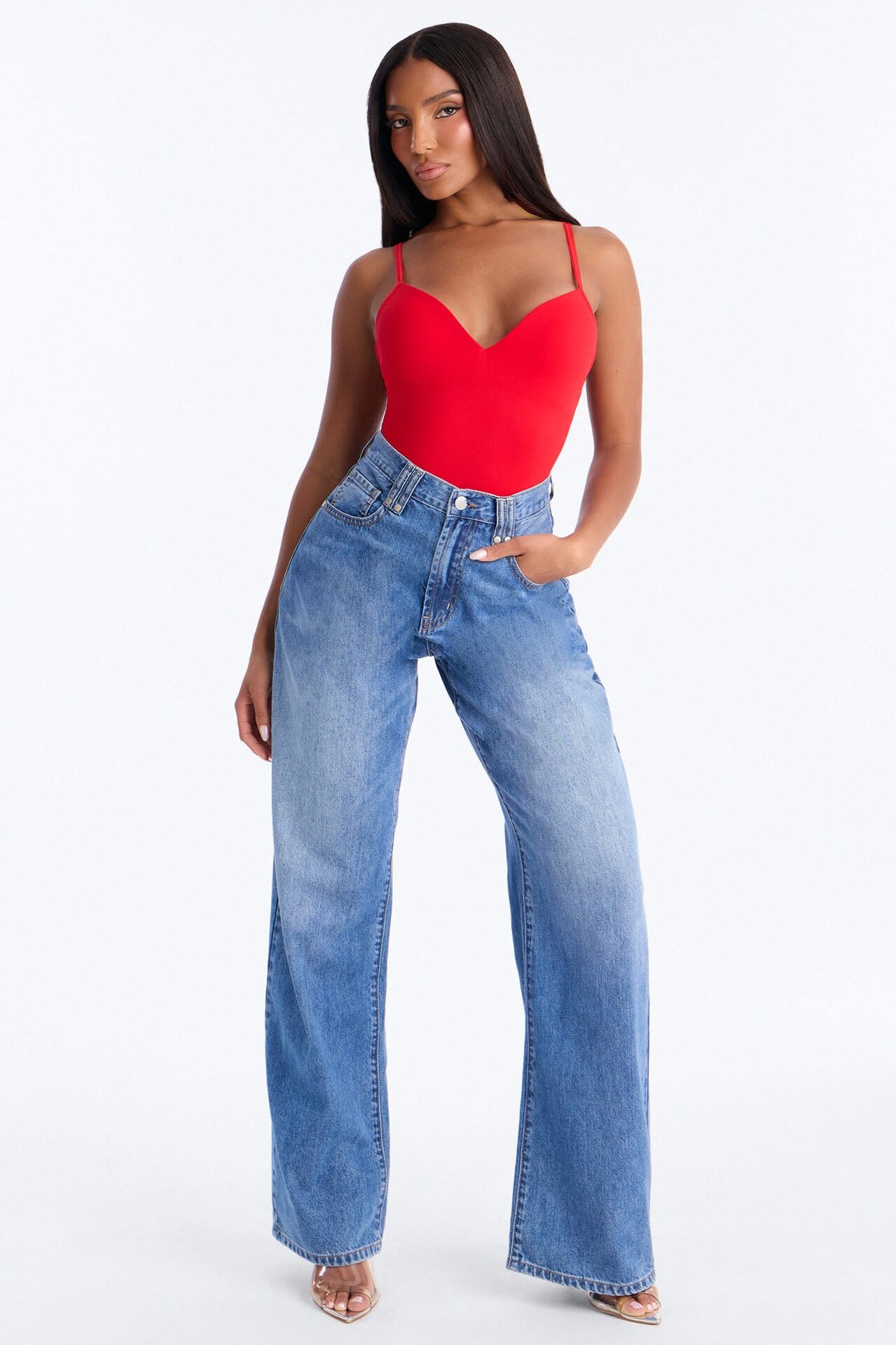 Serenity Sculpted Seamless Bodysuit - Red