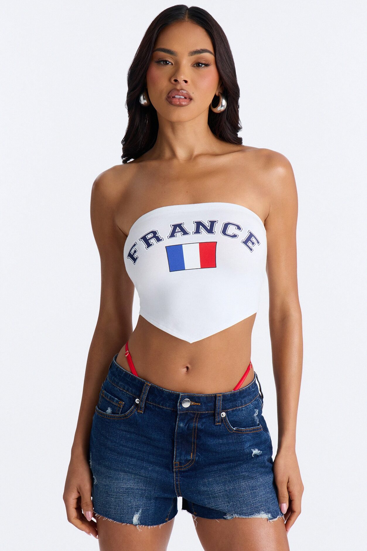 France Tube With Hanky Hem - White