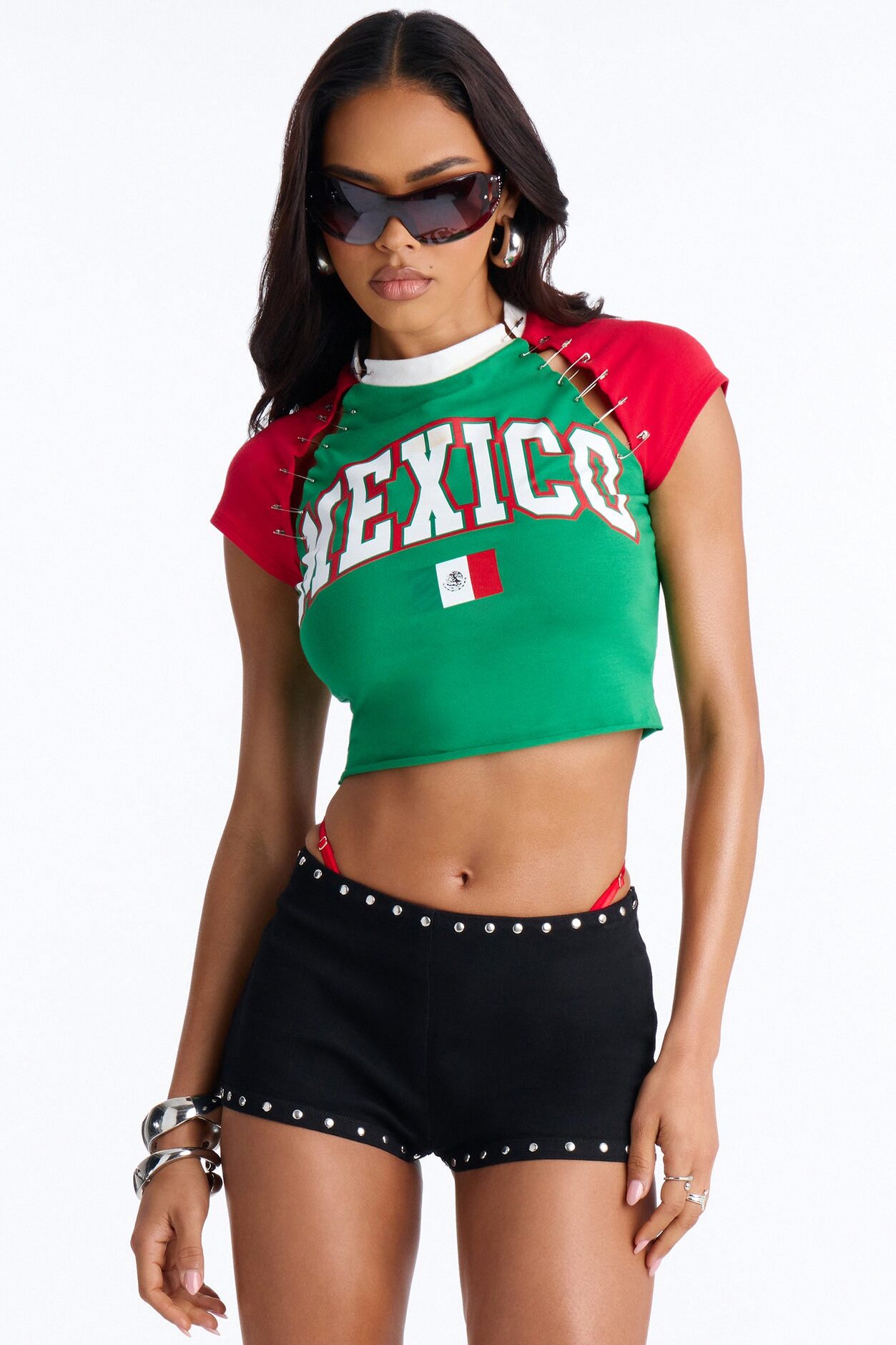 Mexico Pinned Baby Tee - Green