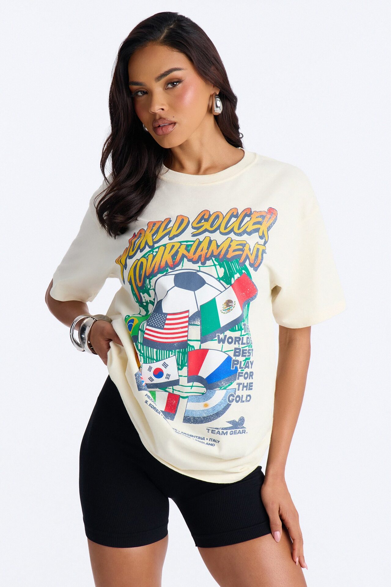 World Soccer Tournament Washed Tee - Taupe
