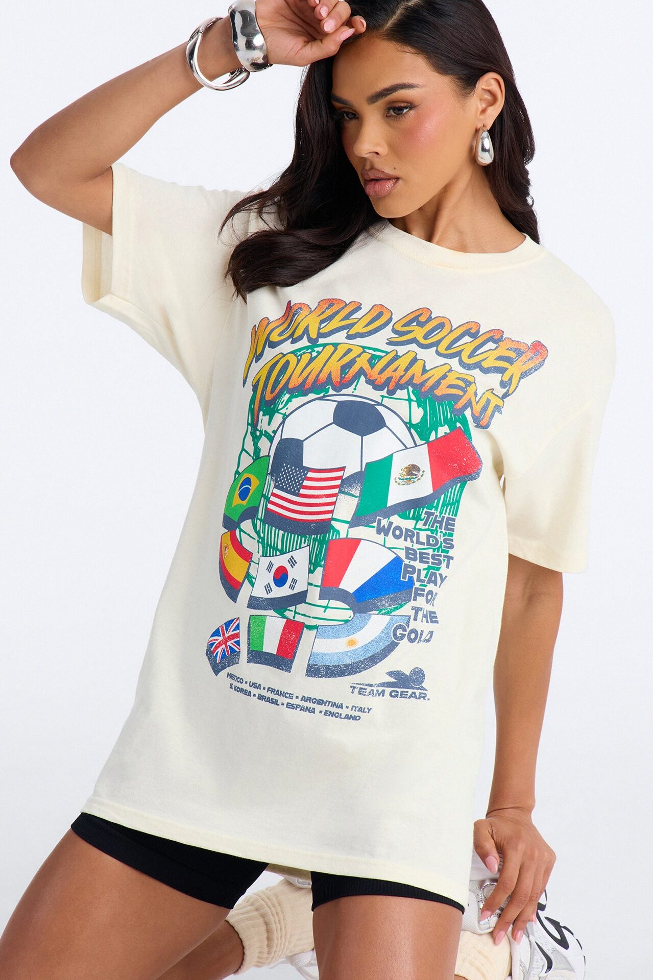 World Soccer Tournament Washed Tee - Taupe