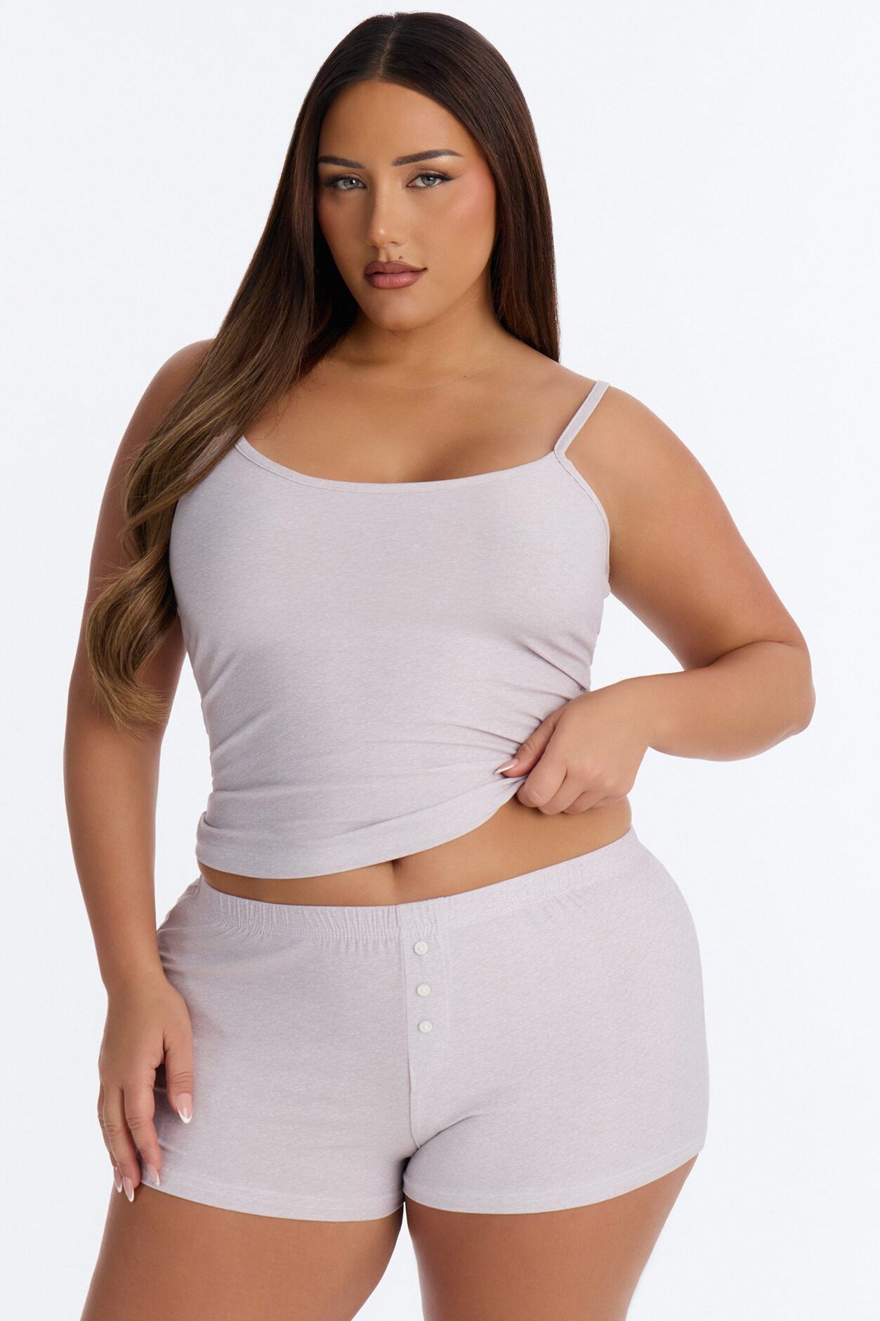 Bare Comfort Cami PJ Short Set - Grey