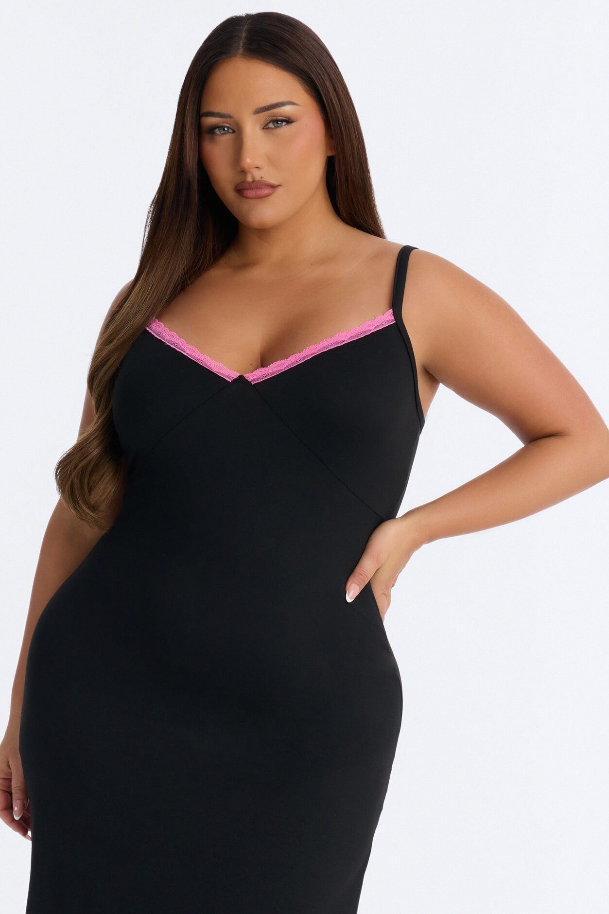 Rest Like Royalty PJ Cami Midi Sleep Dress - Black