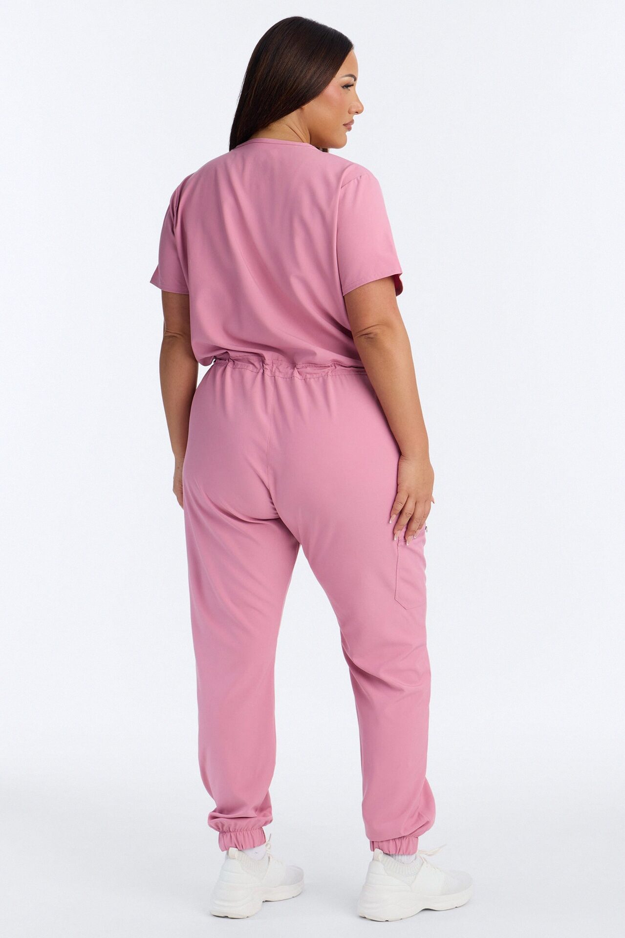 Prime Care Belted Uniform Scrub Jumpsuit - Mauve