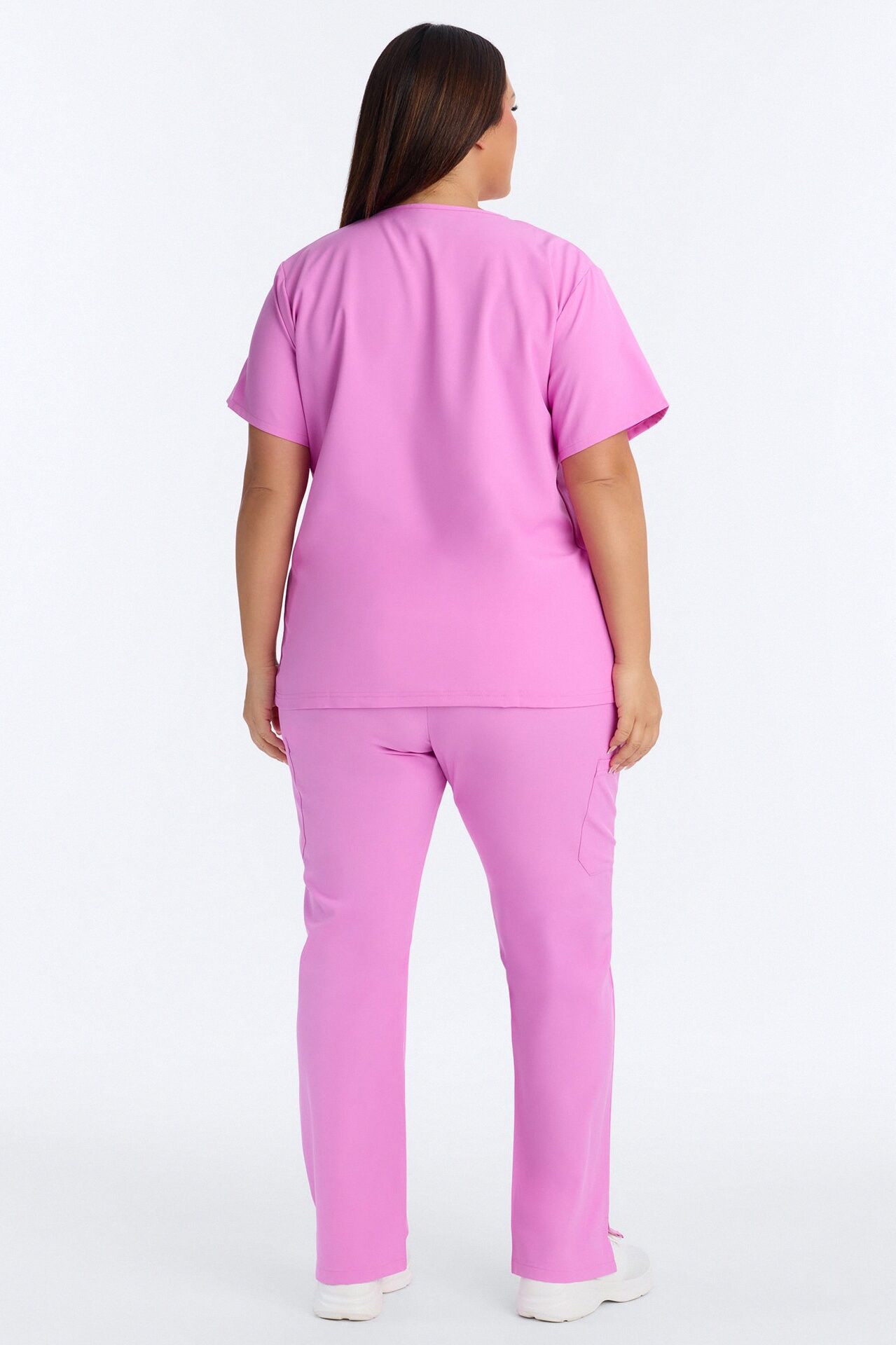 Prime Practice Sporty Open Leg Uniform Scrub Set - Pink