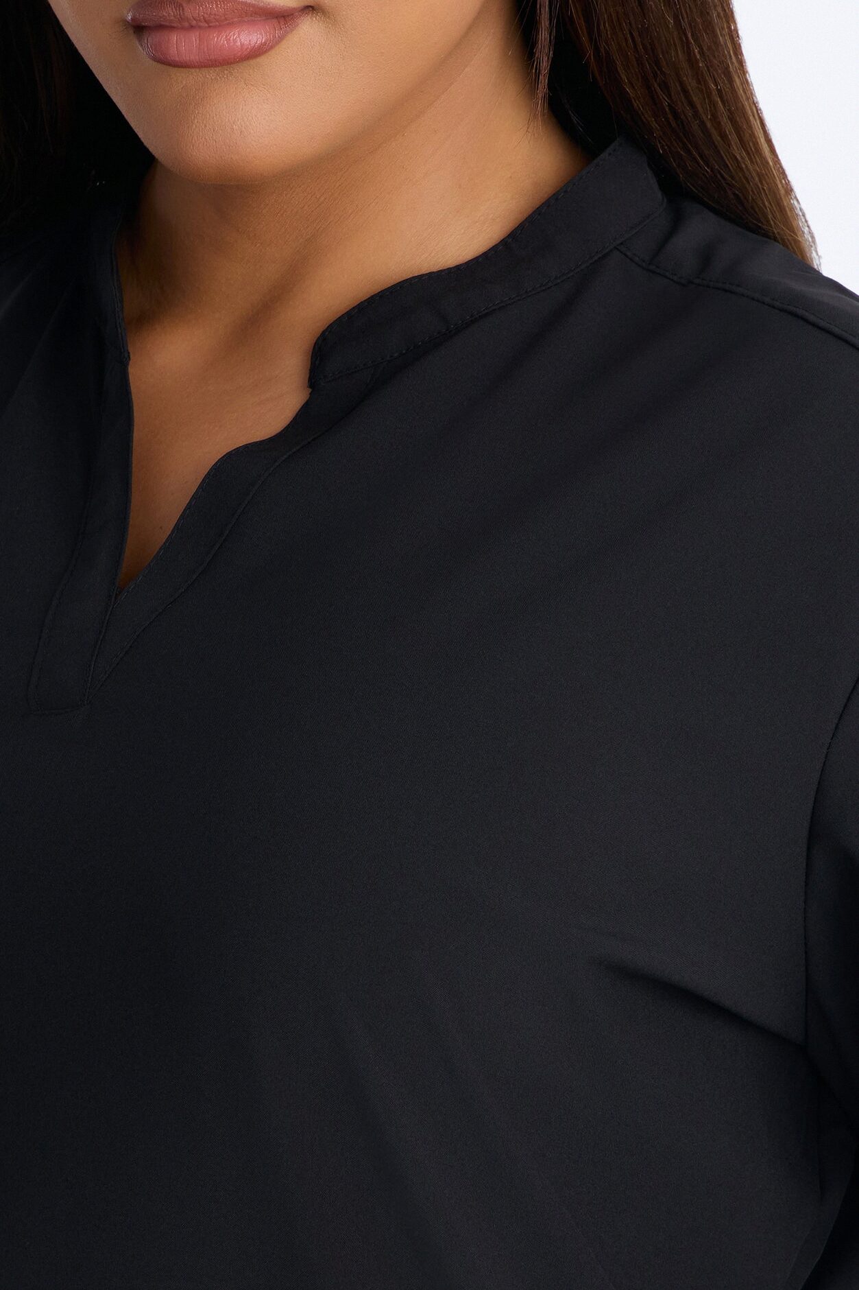 It's Go Time Collared Open Leg Uniform Scrub Set - Black
