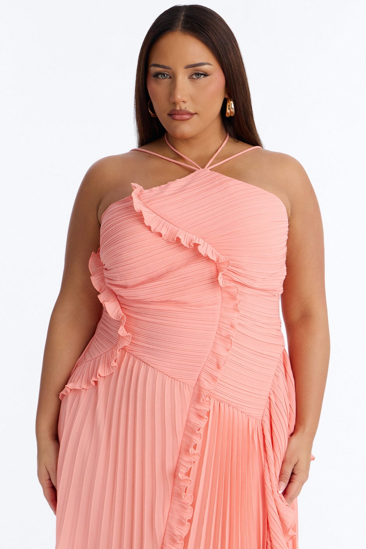 Favorite Hello Ruffle Gown - Peach
