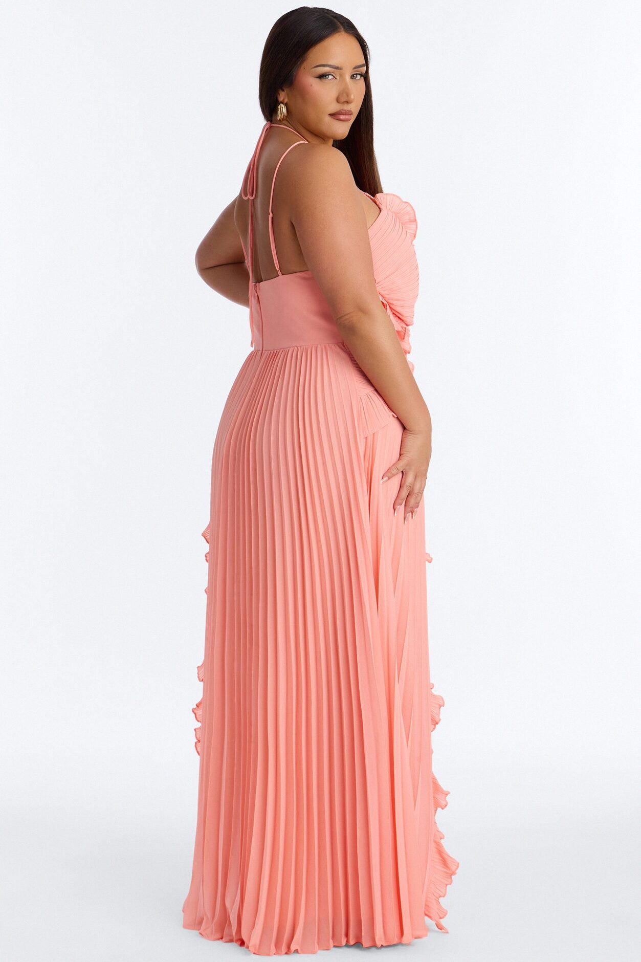 Favorite Hello Ruffle Gown - Peach