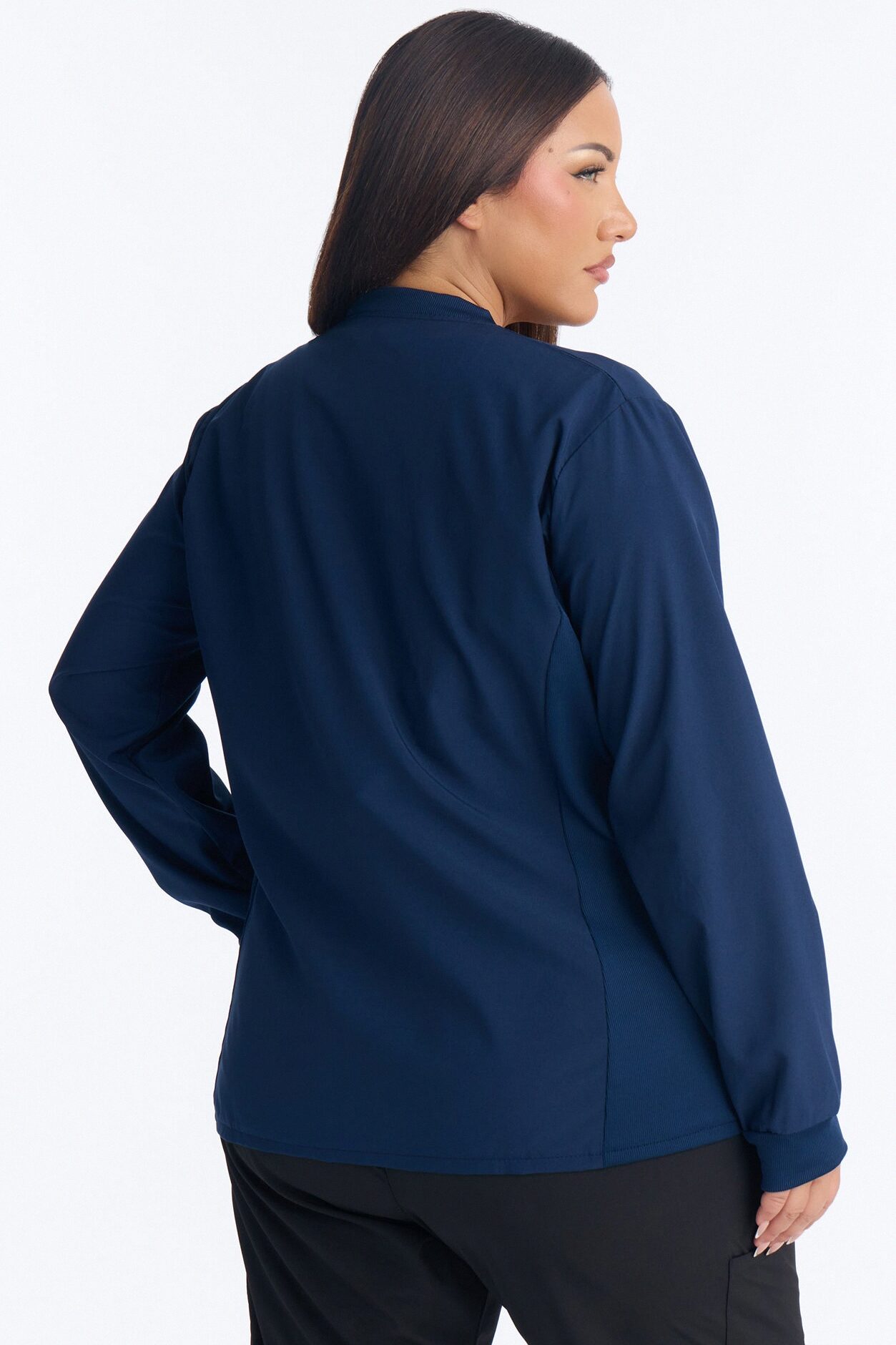 Take Care 4 Way Stretch Scrub Uniform Jacket - Navy