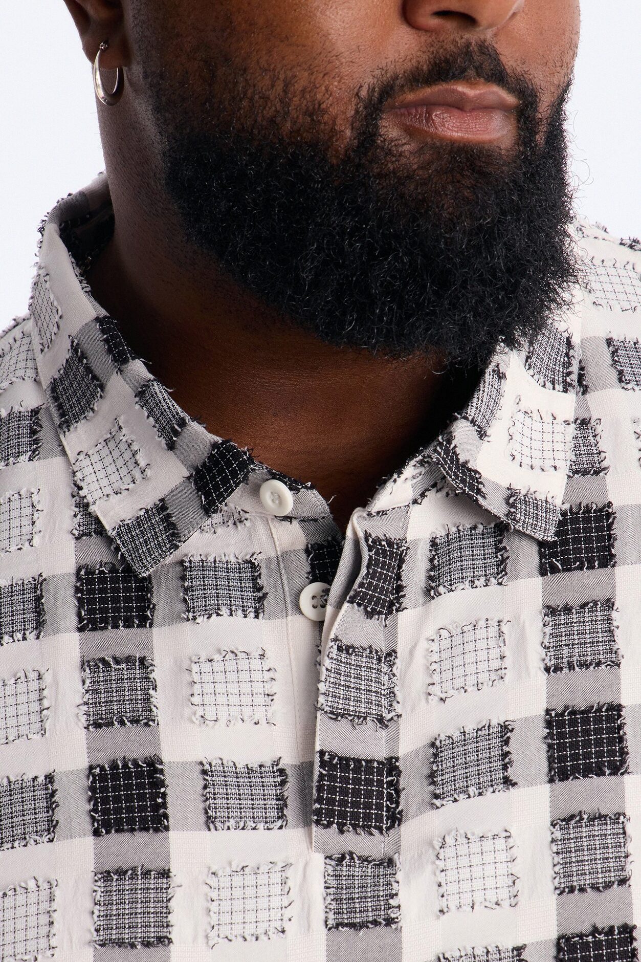 Beach After Dark Oversized Polo - Black/White