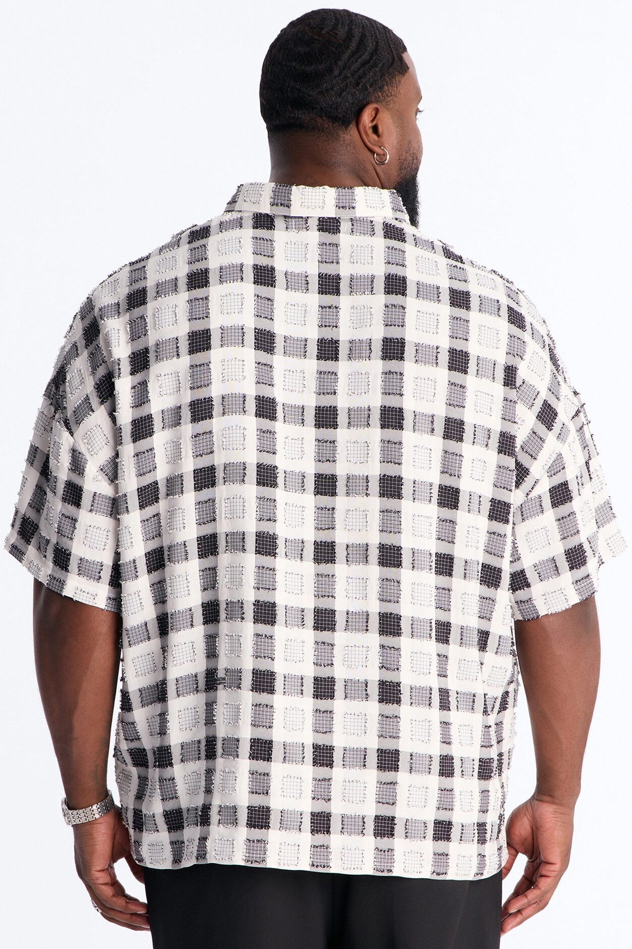 Beach After Dark Oversized Polo - Black/White