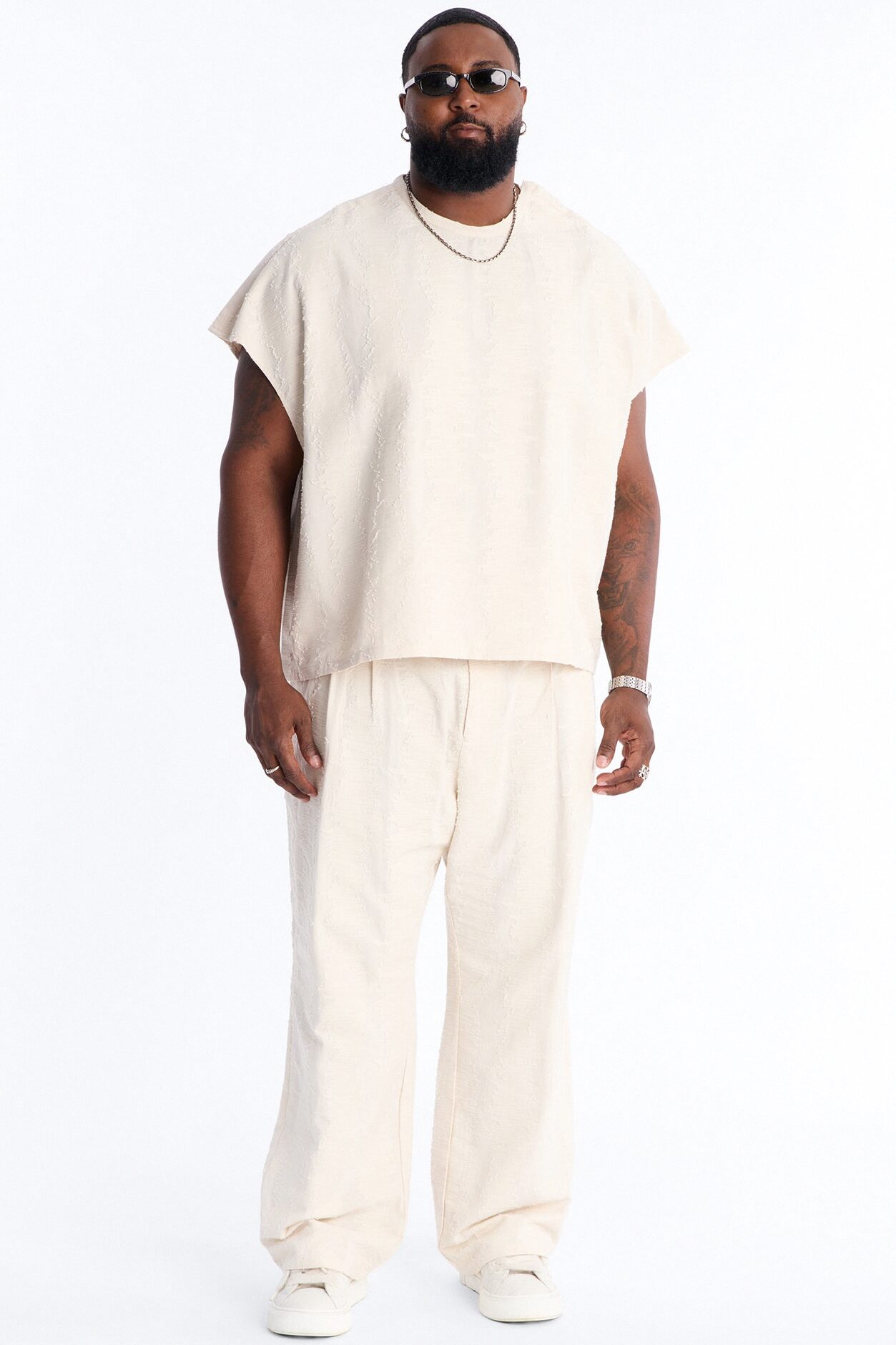 Relaxed Sands Of Time Sleeveless Tee - Oatmeal