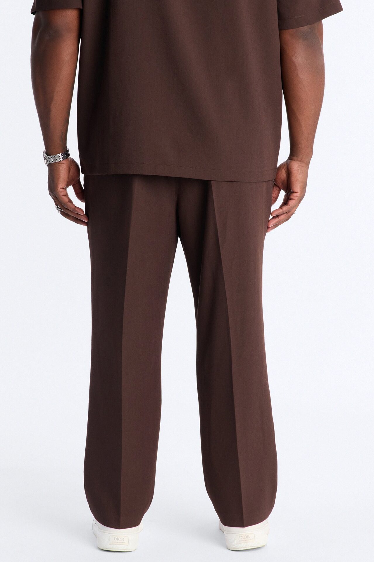 Modern Essential Straight Trouser - Chocolate