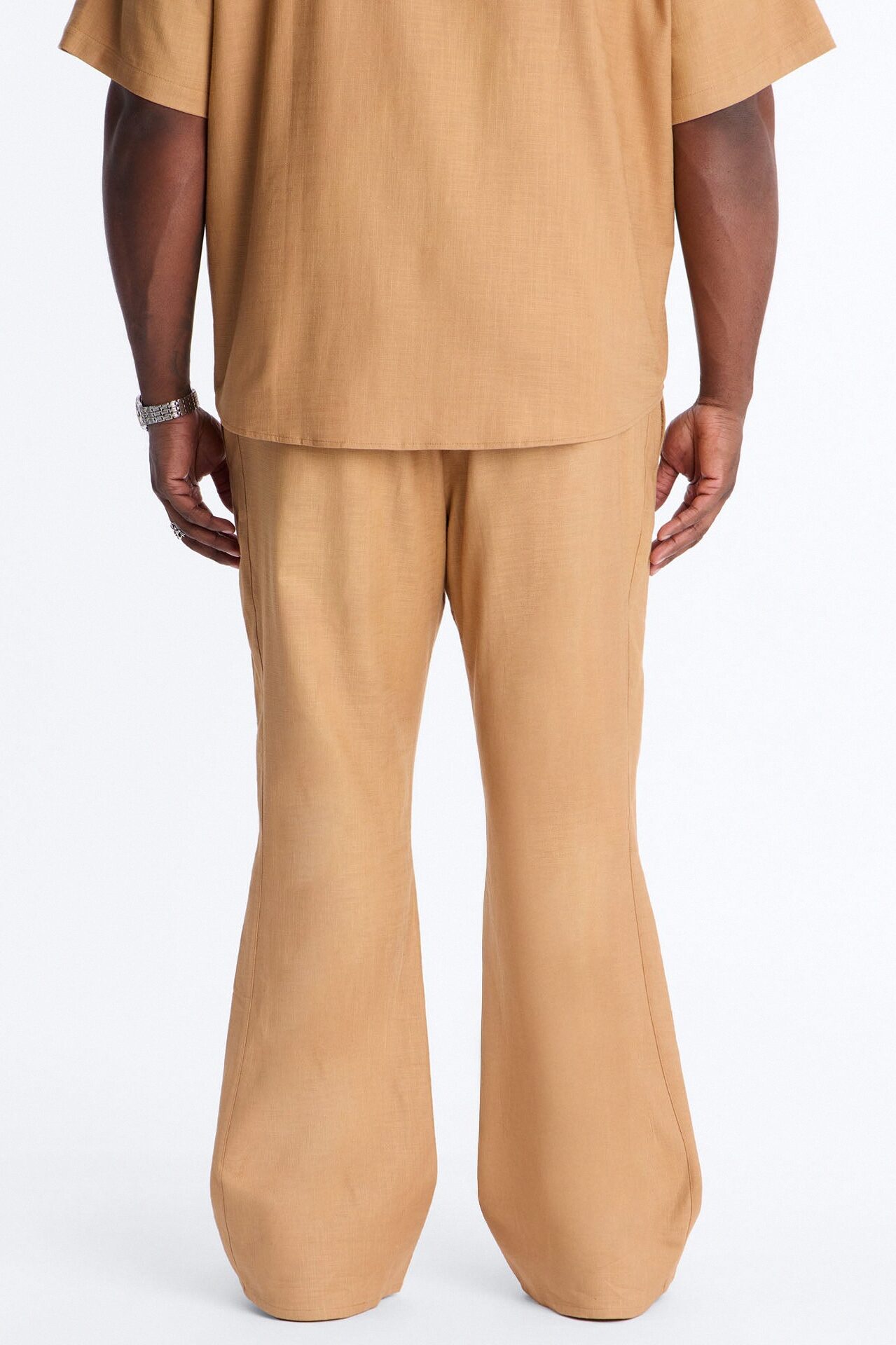 Slim Flare Sunward Coast Linen Pant - Brown