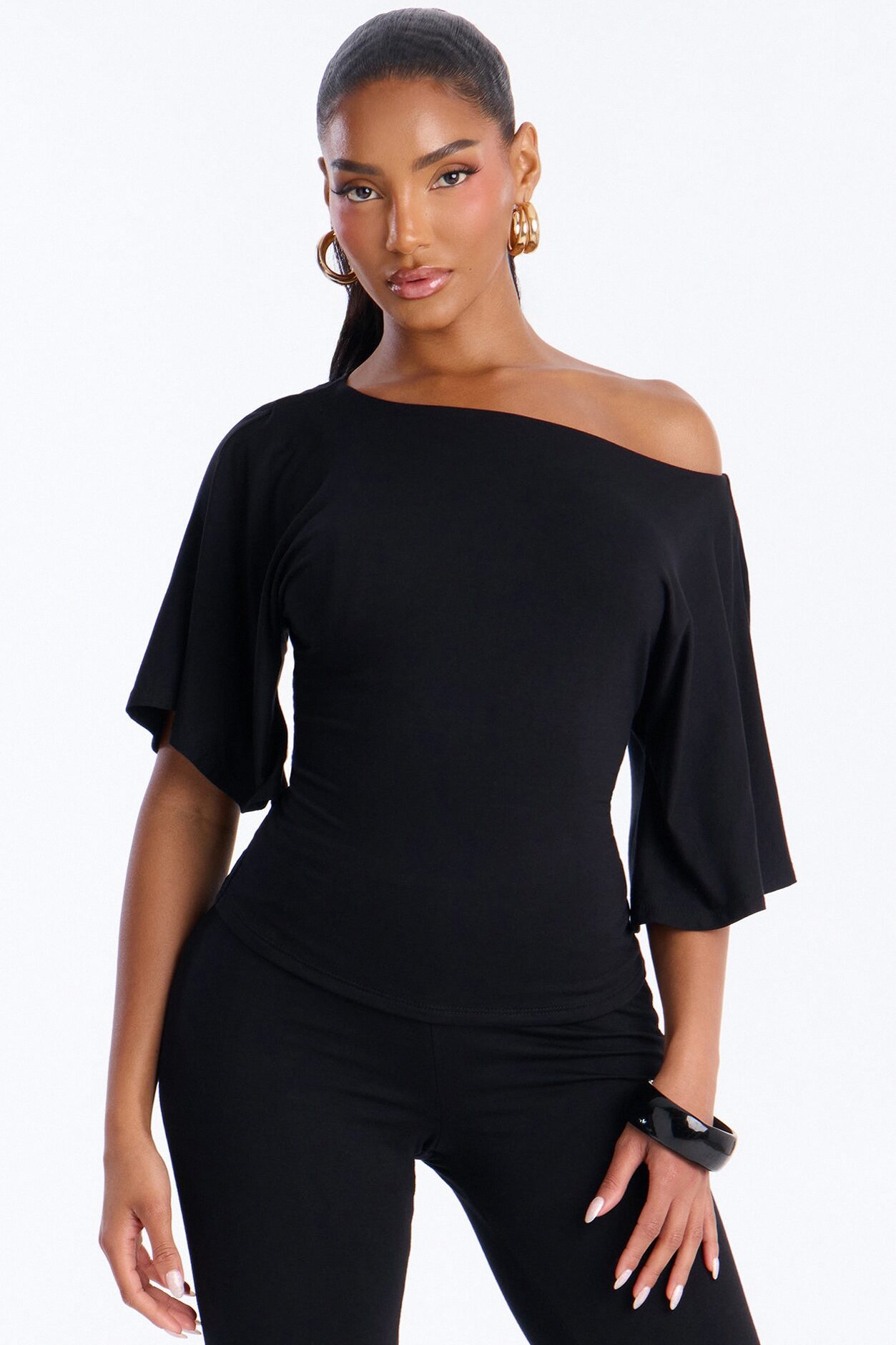 Sophie Tie Waist Capri Set - Black