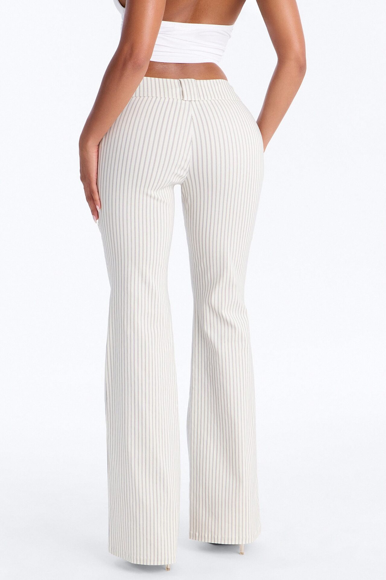 Elle Low Rise Straight Leg Pant - Ivory/combo