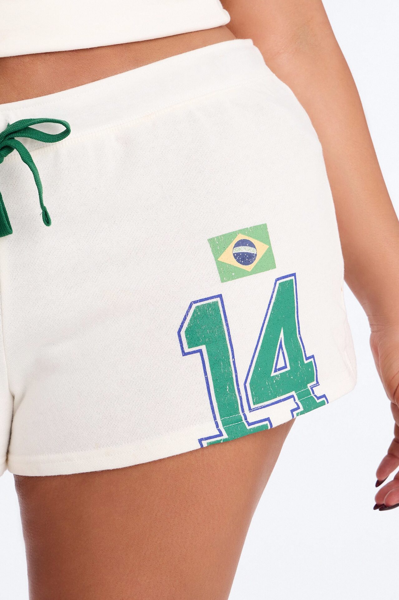 Brazil Number Short - White
