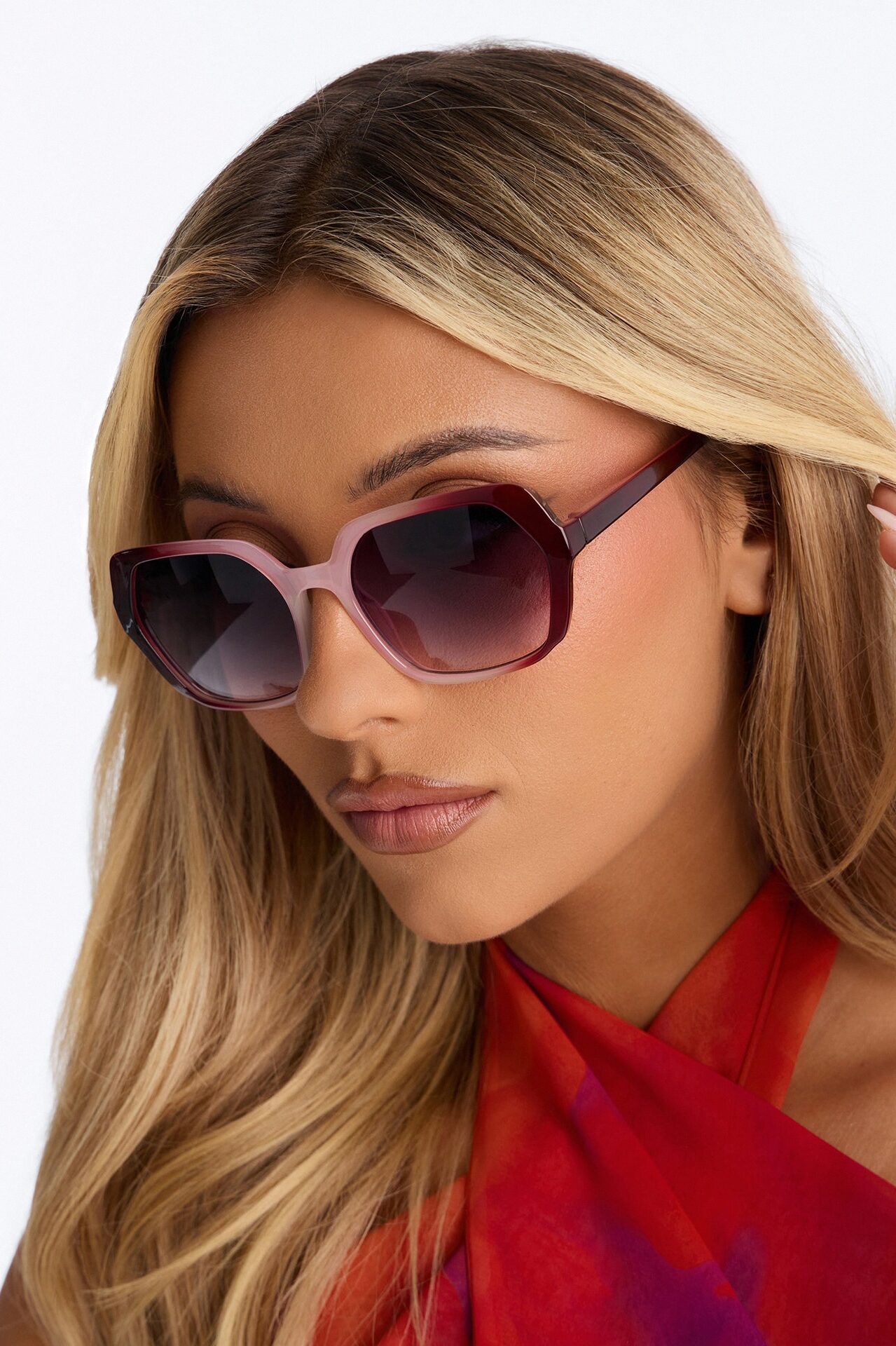 Happiest Hour Sunglasses - Red/combo