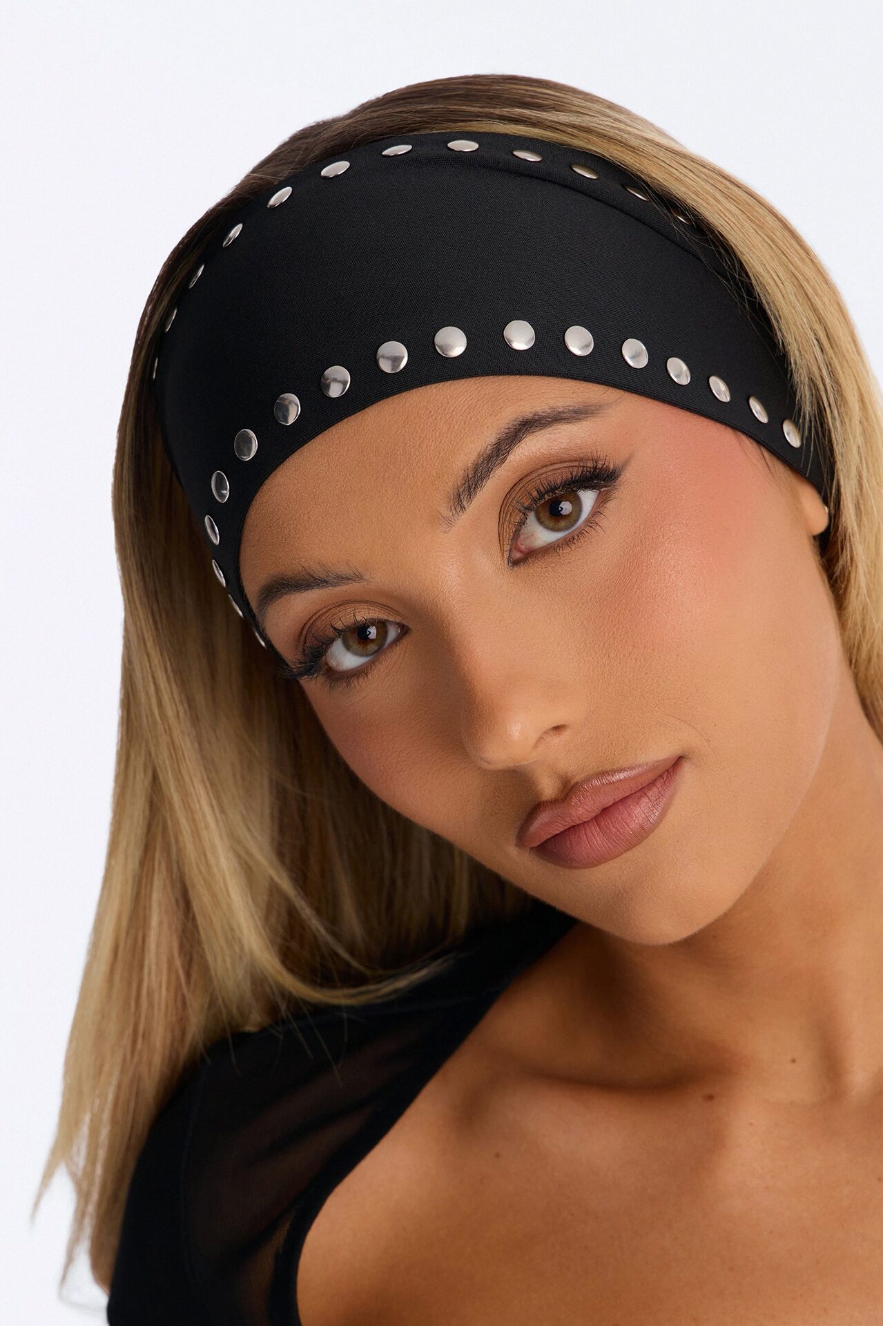 City Lights Studded Headband - Black