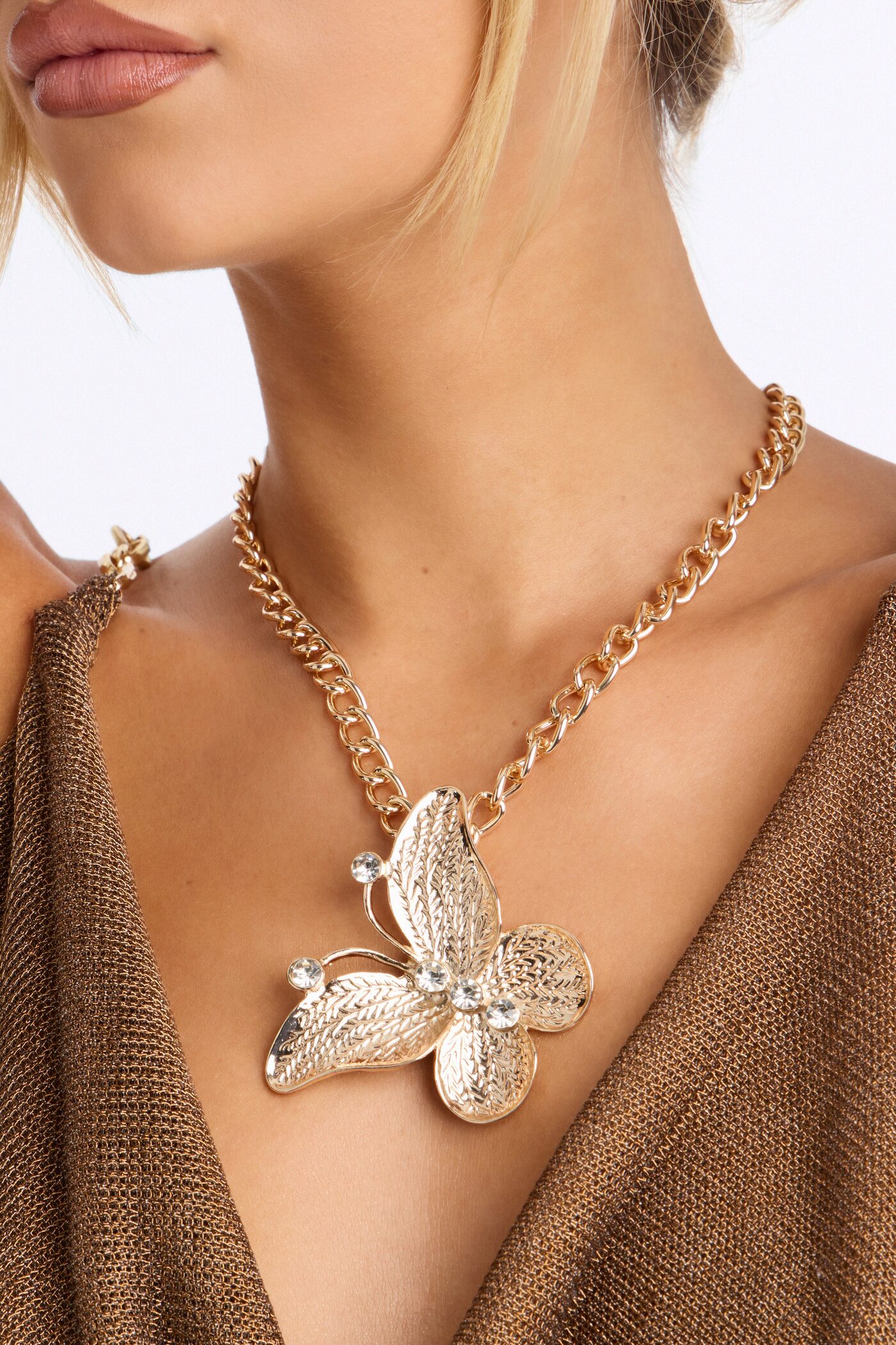 Golden Flutter Necklace - Gold
