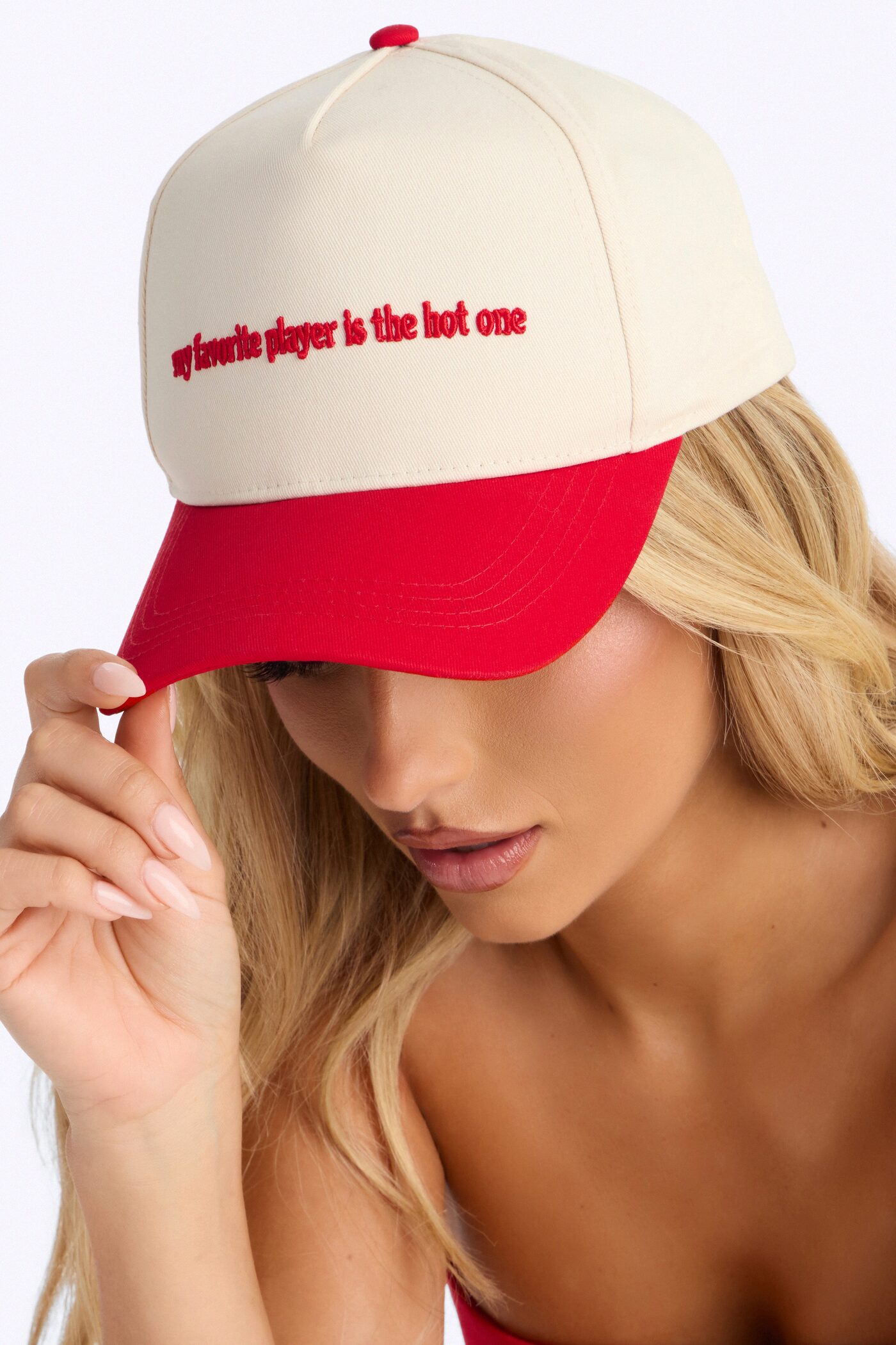 My Favorite Player Baseball Hat - Red/combo
