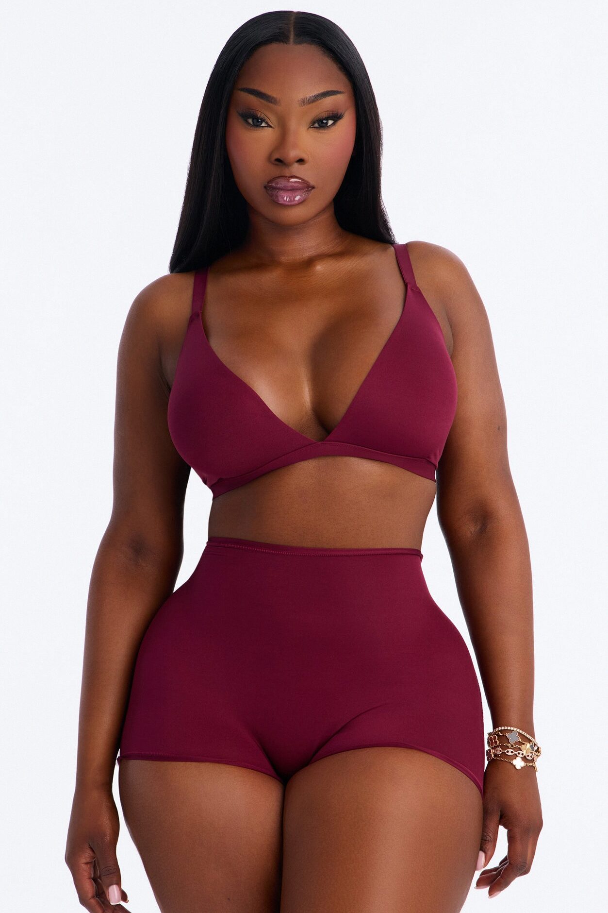 Light As A Feather Microfiber Boyshort Panty - Wine
