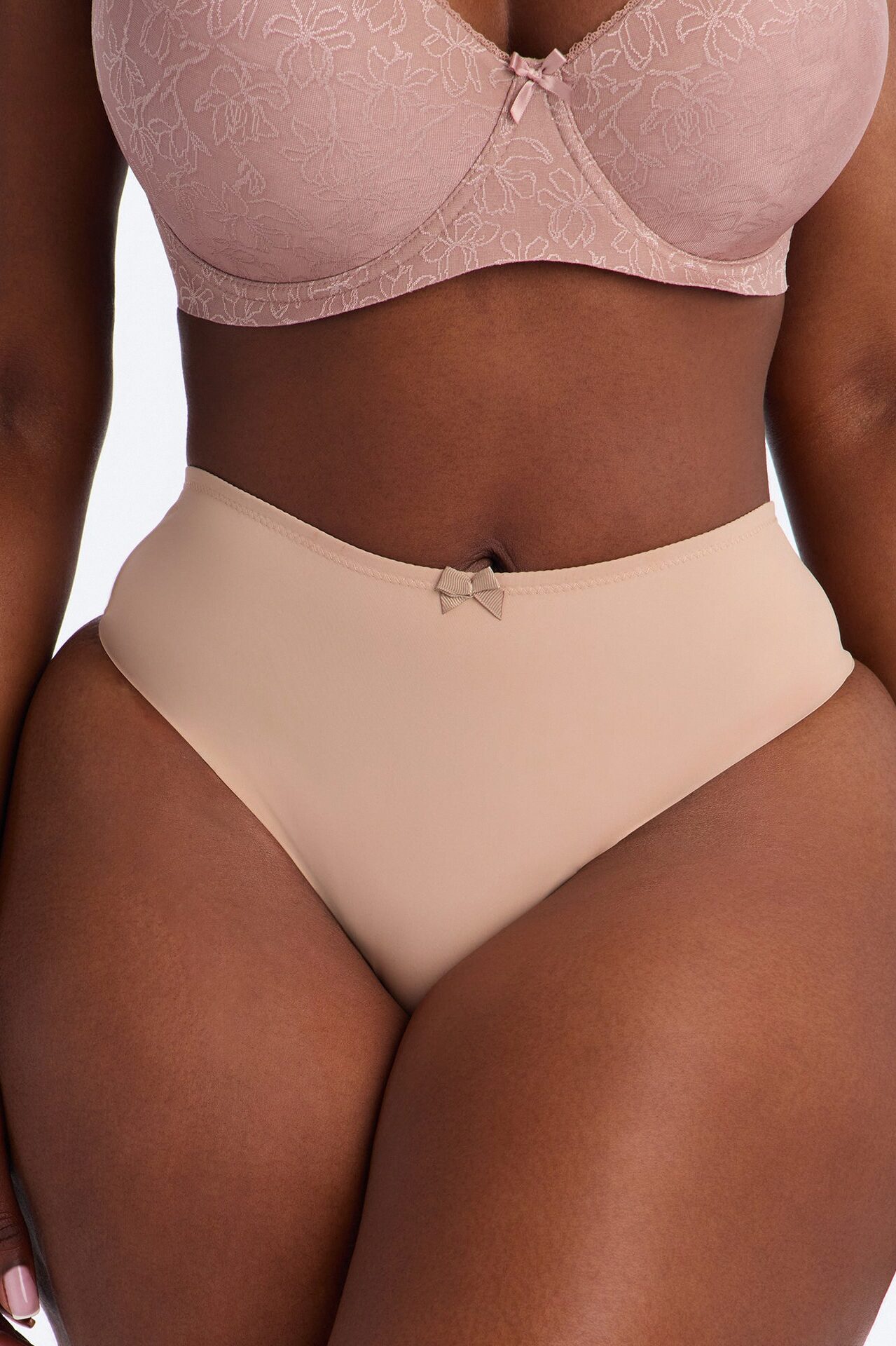 Sella Lace Back Bikini Panty - Nude