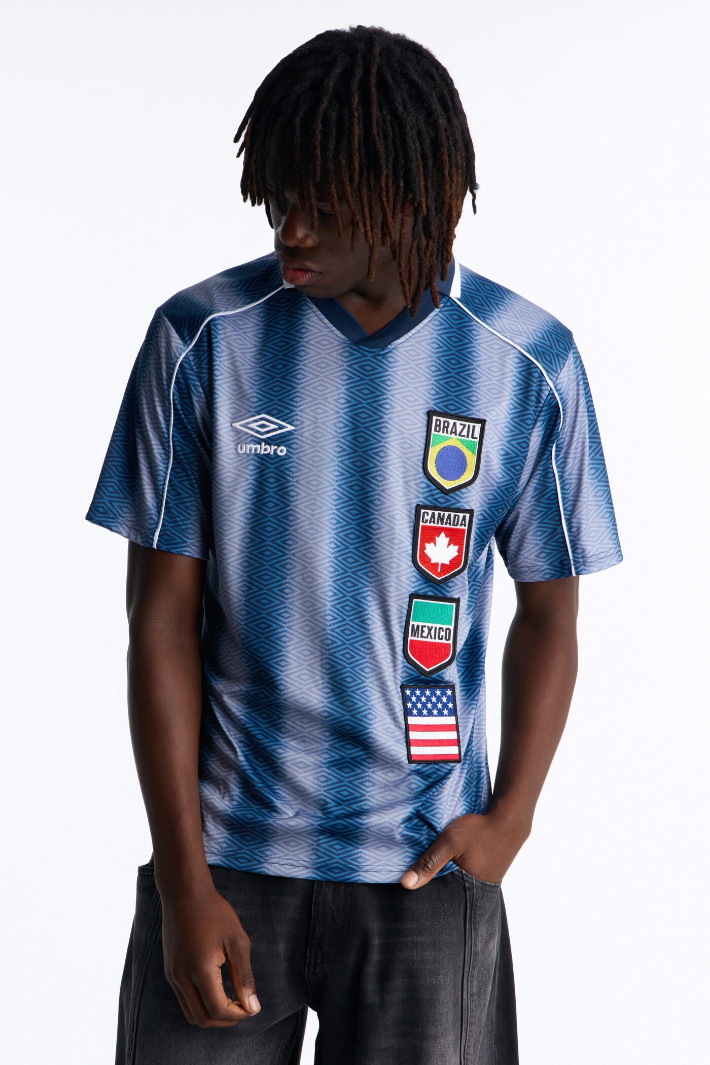 Umbro International Collar Soccer Jersey - Navy