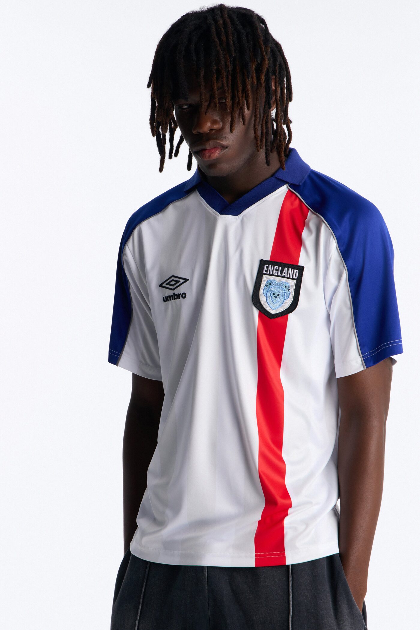 Umbro England Collar Soccer Jersey - White