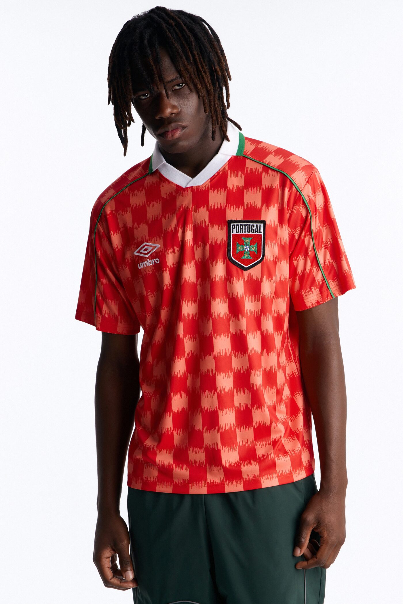 Umbro Portugal Collar Soccer Jersey - Red