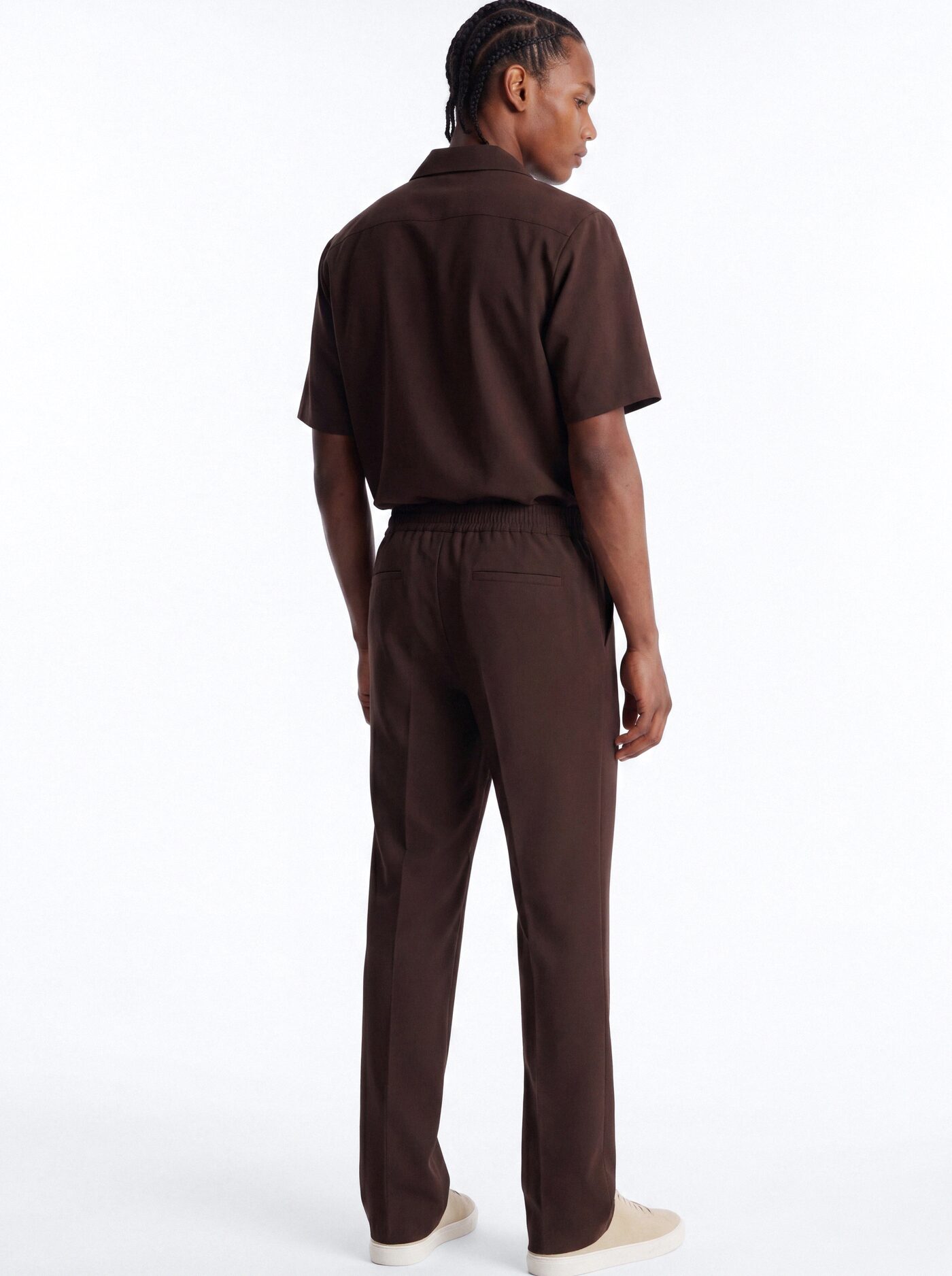 Modern Essential Slim Trouser - Chocolate