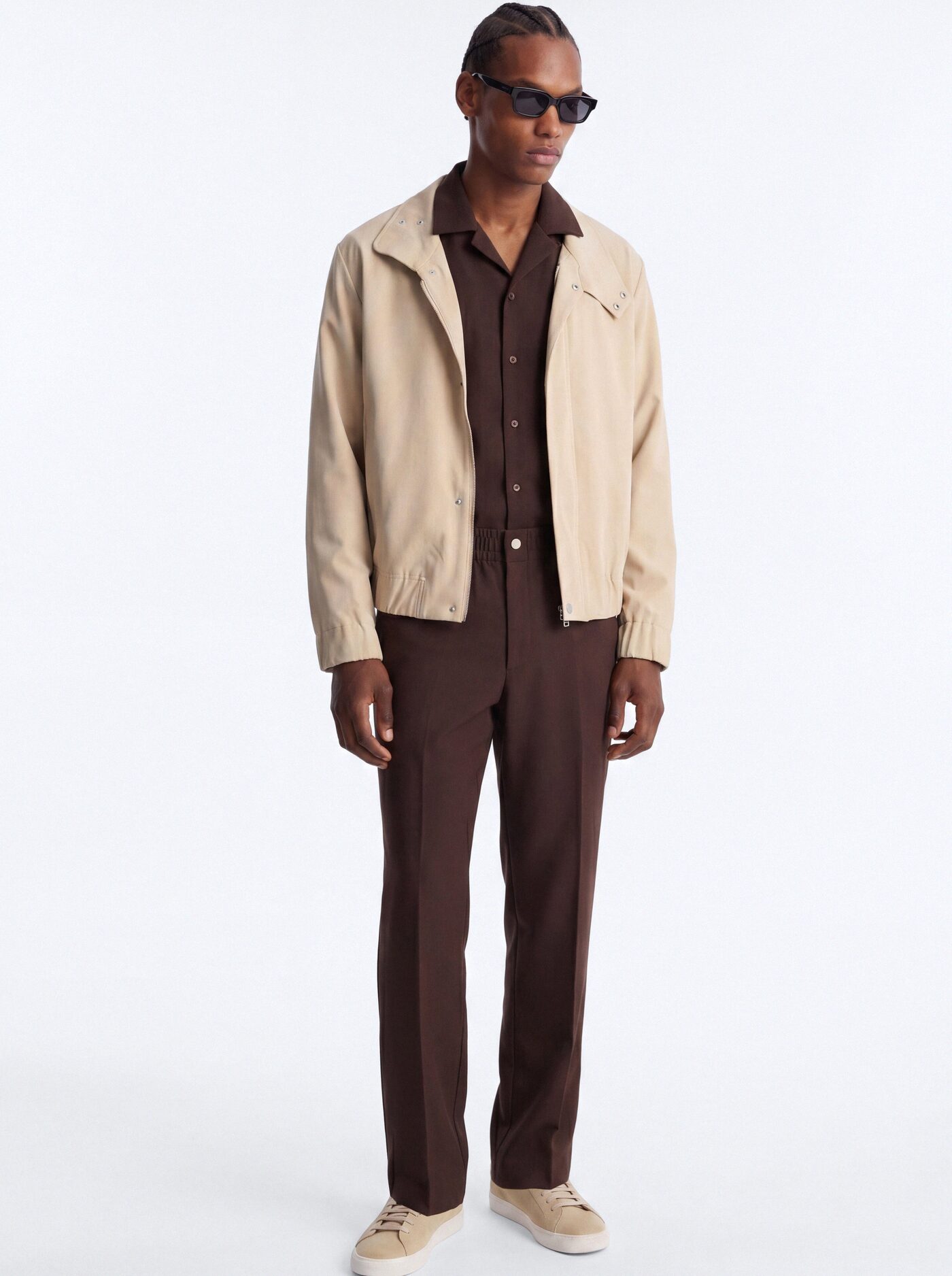 Modern Essential Straight Trouser - Chocolate
