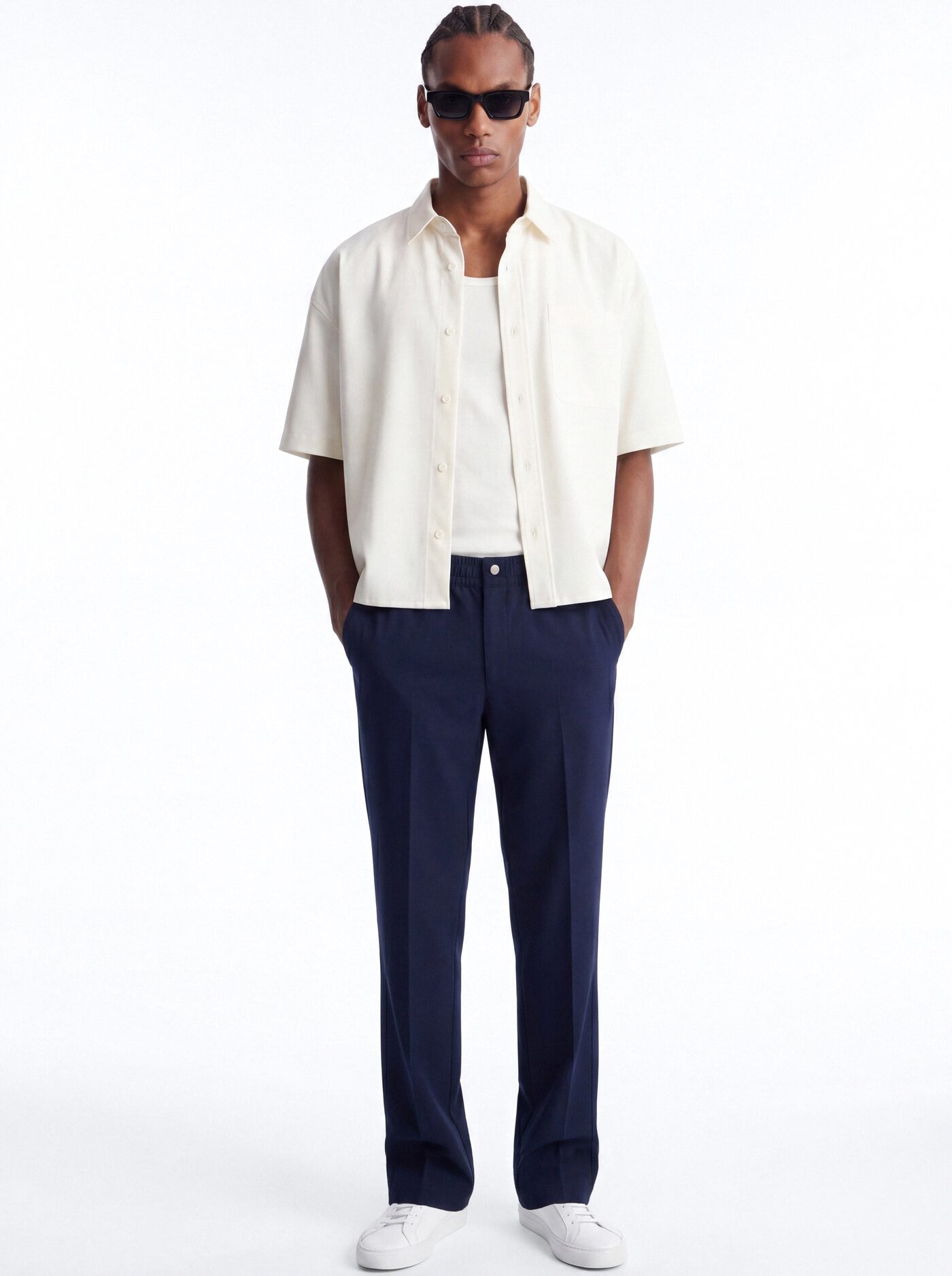 Modern Essential Straight Trouser - Navy